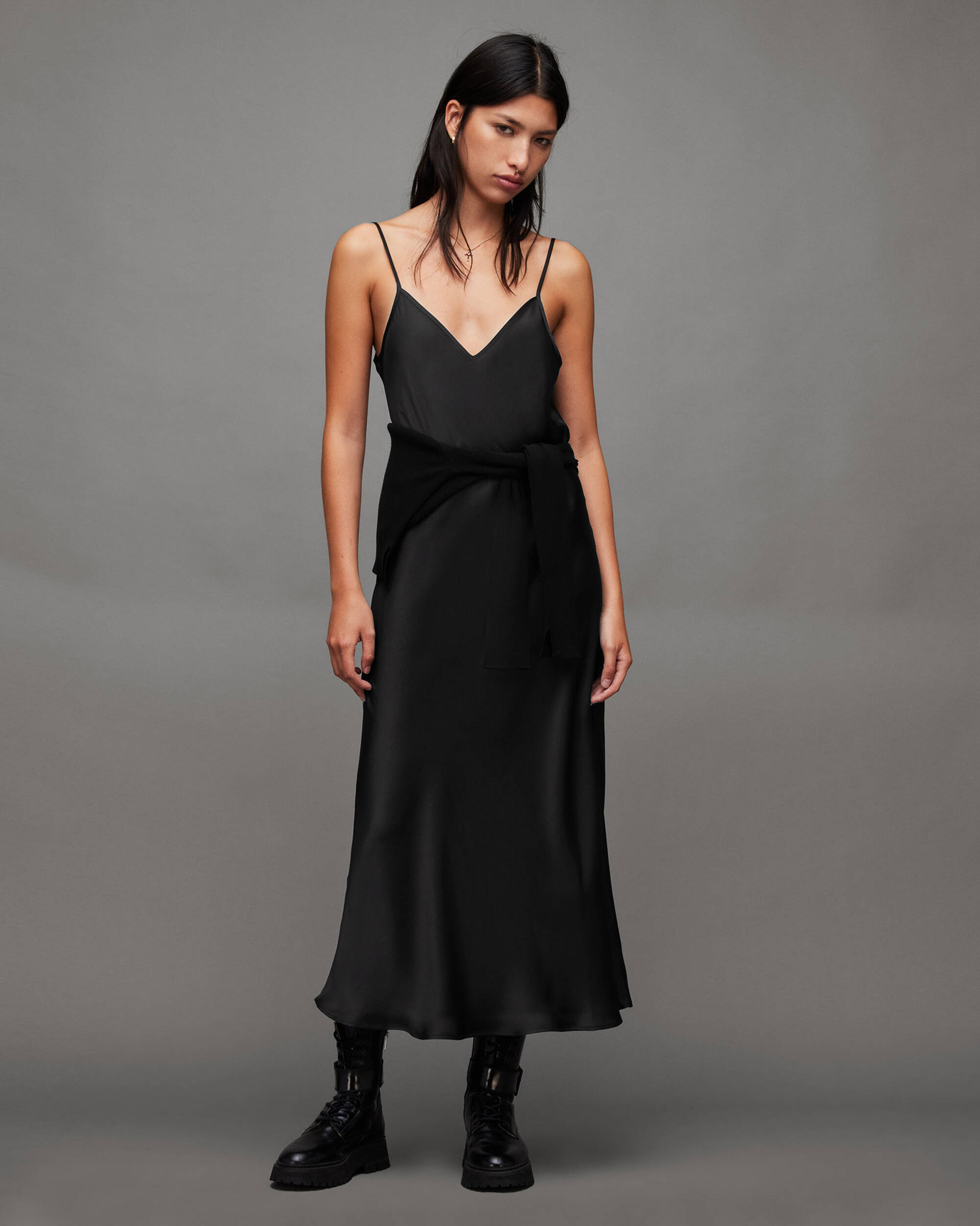 Hera 2-In-1 Dress Black | ALLSAINTS US