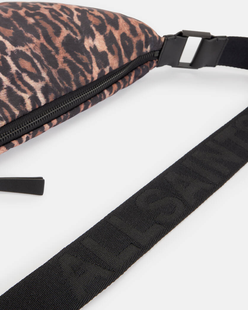 AllSaints opposite tote bag in leopard print