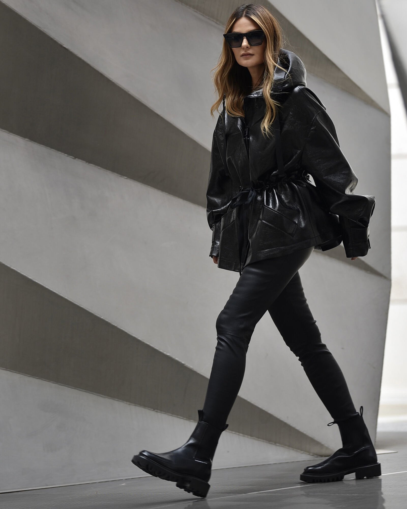 Cora Leather Look High-Rise Leggings