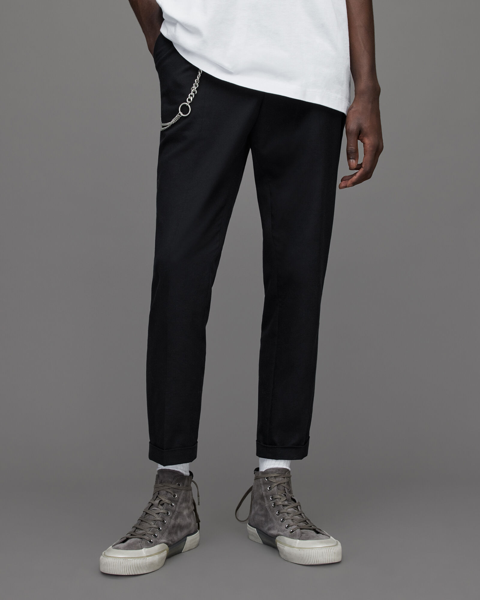 Tallis Slim Fit Cropped Tapered Pants