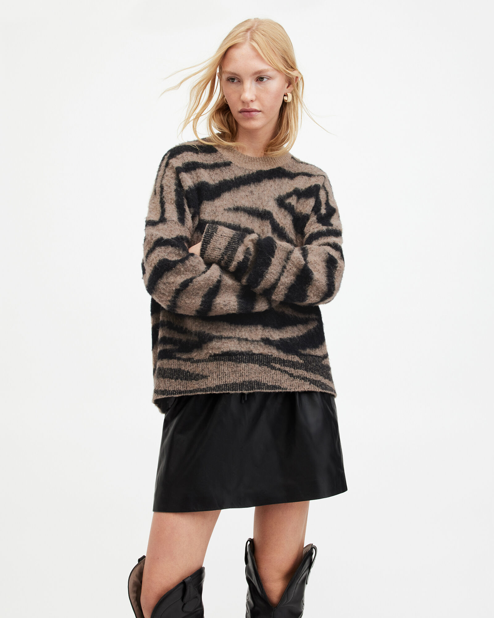Tessa Tiger Stripe Jacquard Sweater