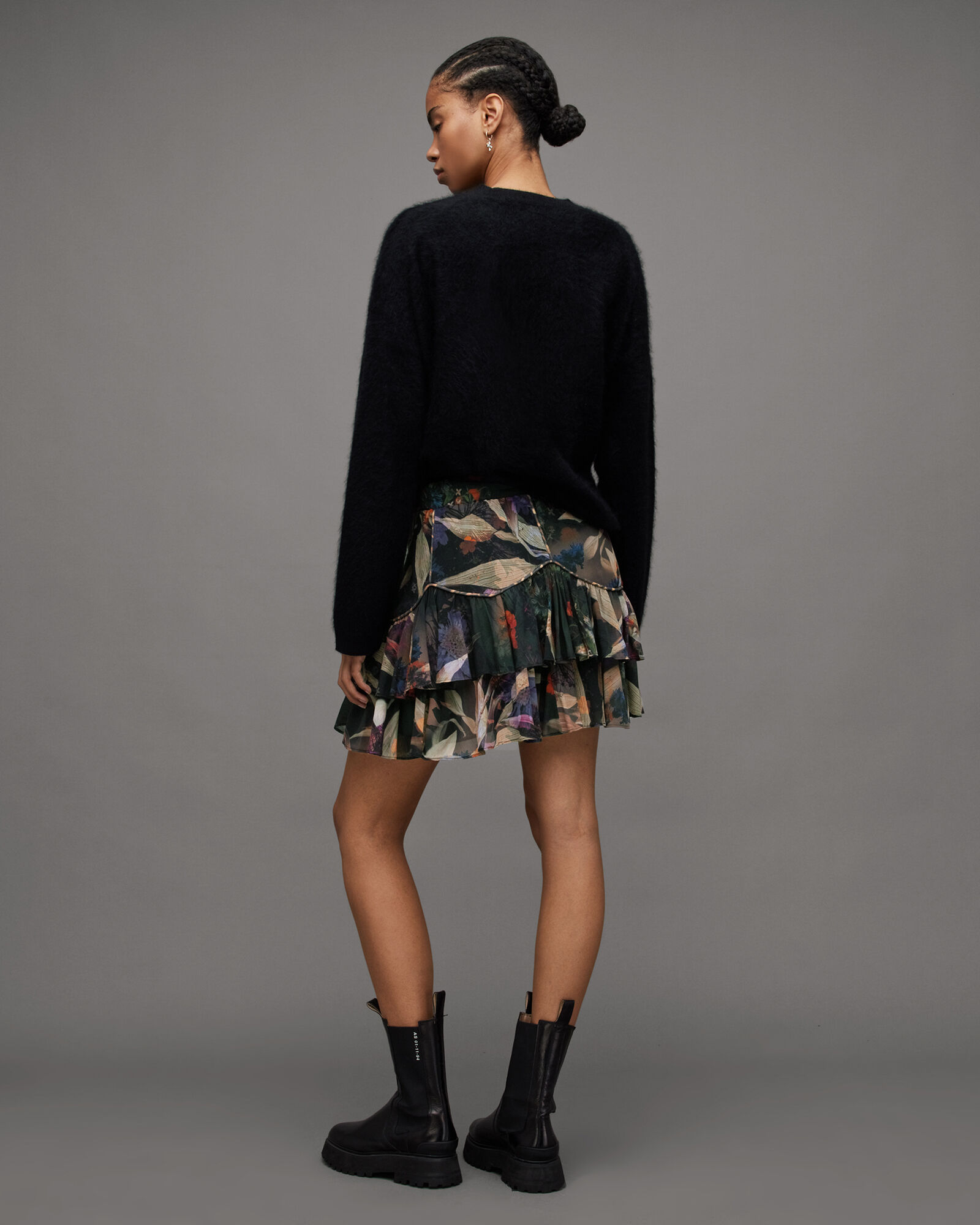 Gemma Tippi Floral Ruffled Mini Skirt