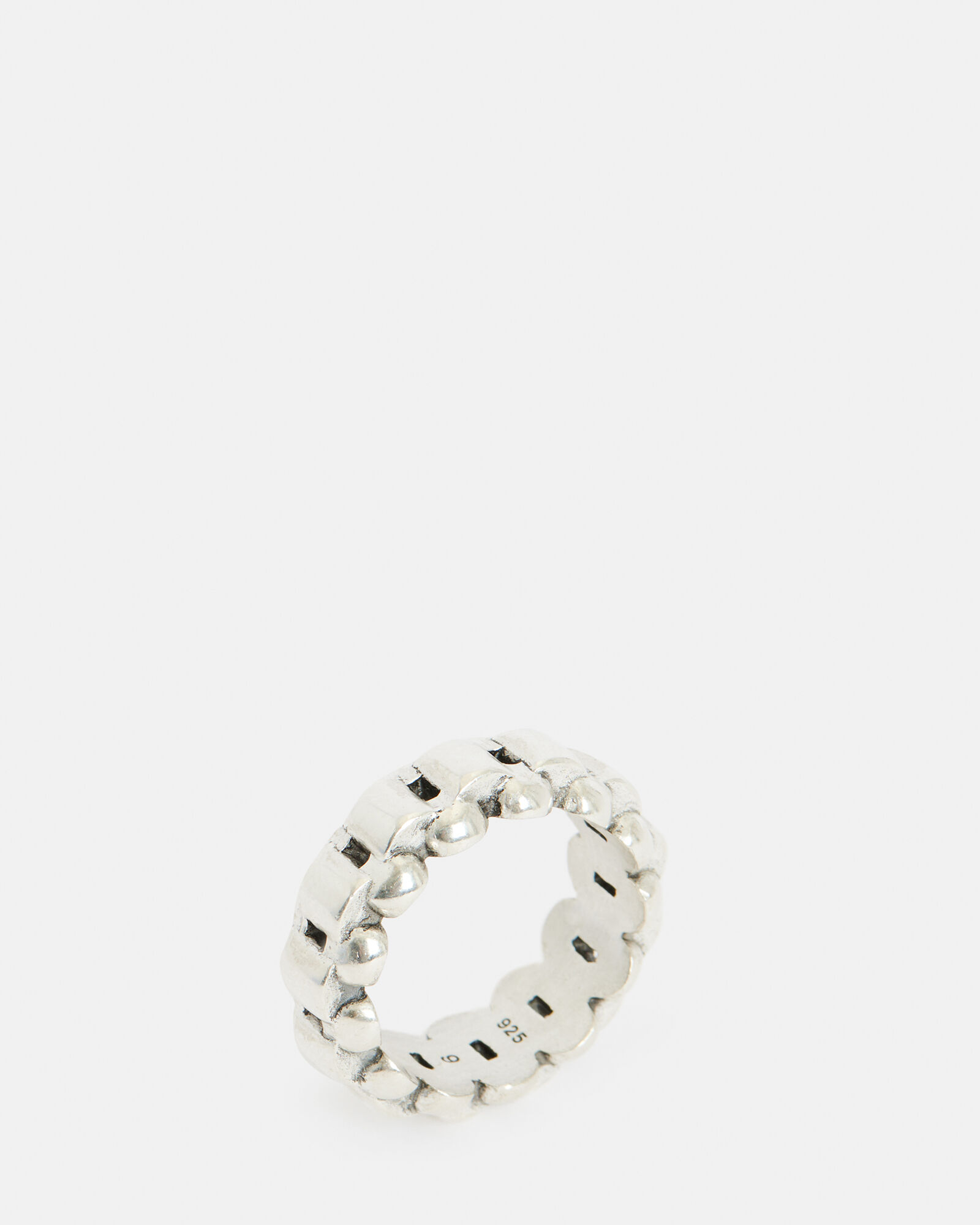 Draco Sterling Silver Chain Ring