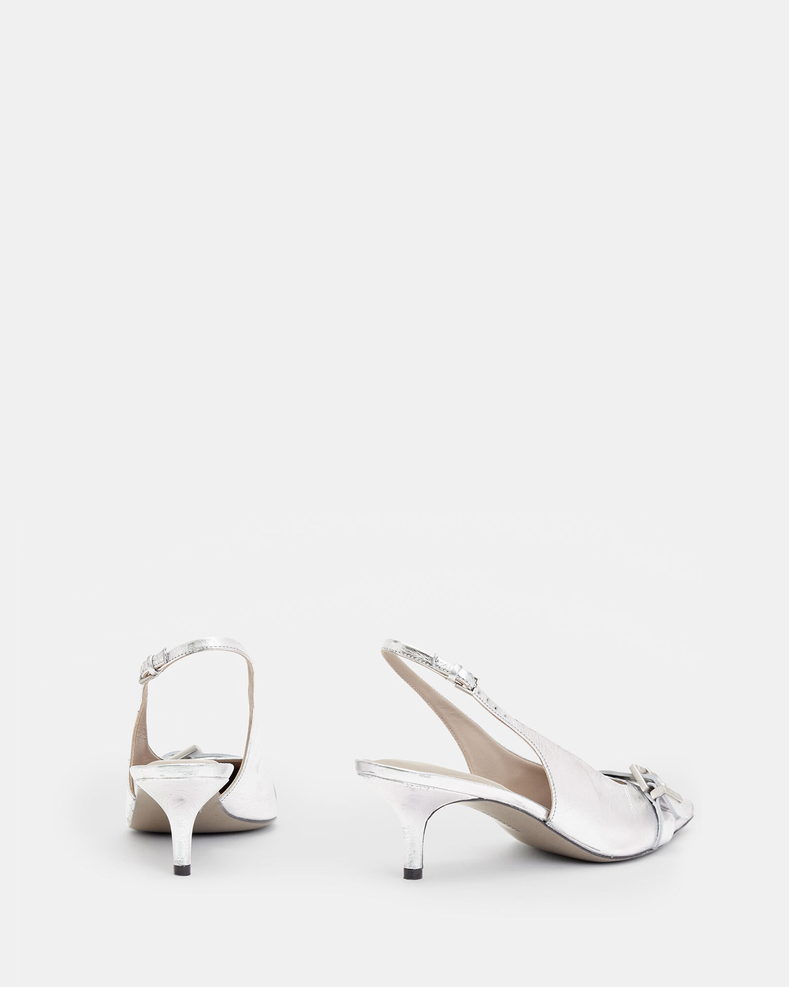 Women's Rhinestone Decorated Open Toe High Heels Shiny Silver Stilettos |  SHEIN