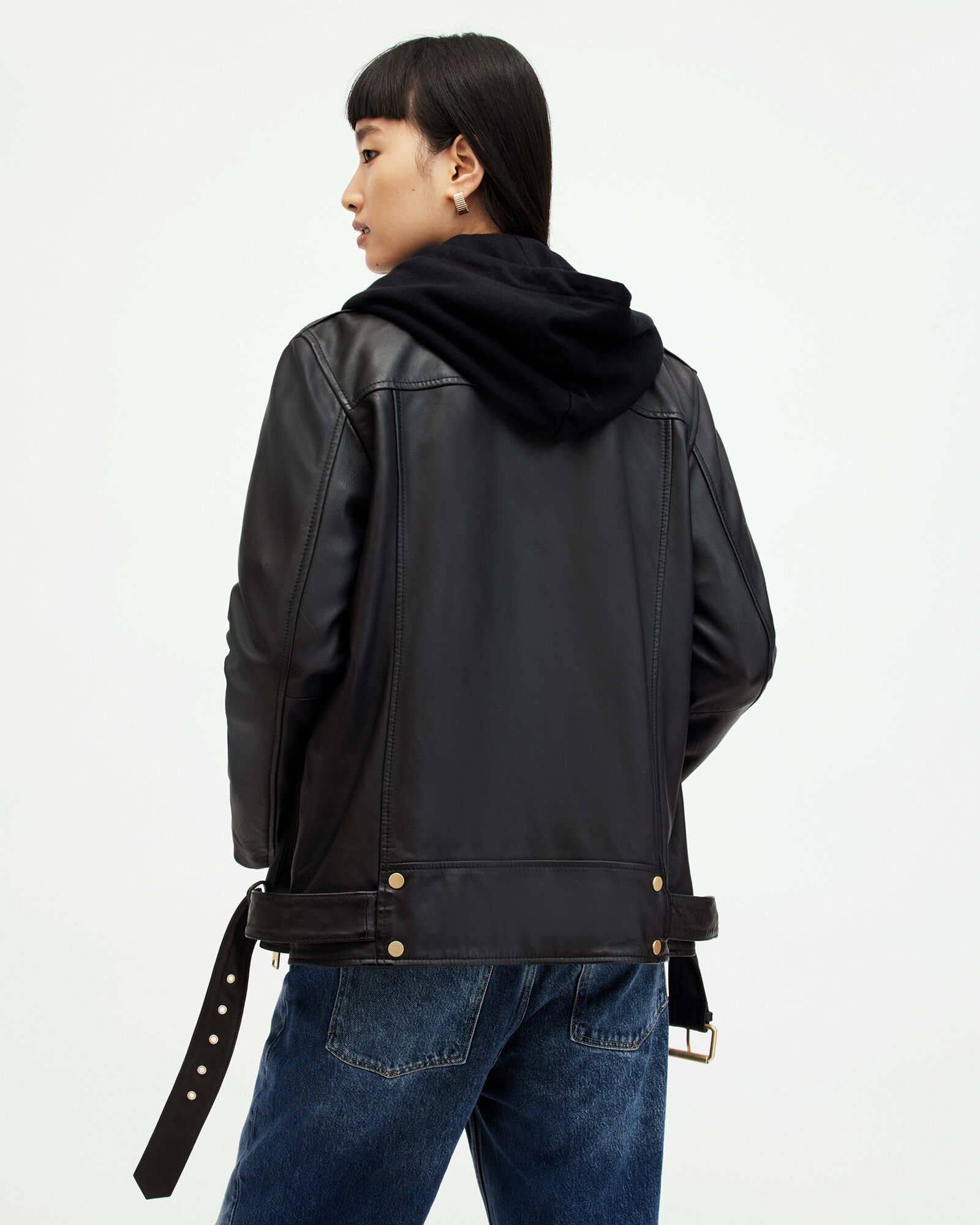 Billie Leather Oversized Biker Jacket