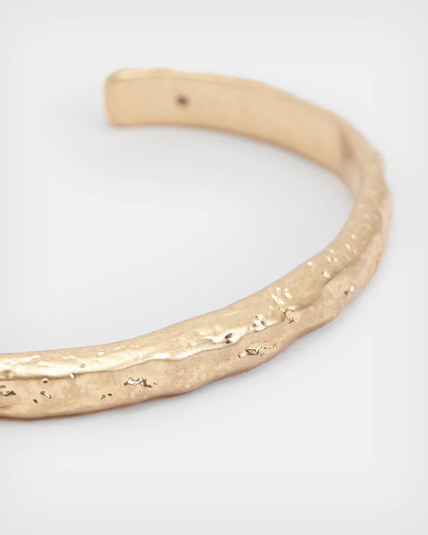 Hammered Gold Bangle Bracelet