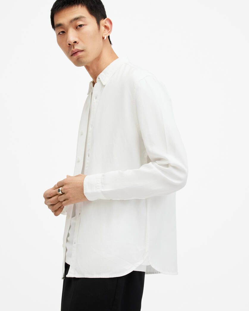 Laguna Linen Blend Relaxed Fit Shirt Optic White