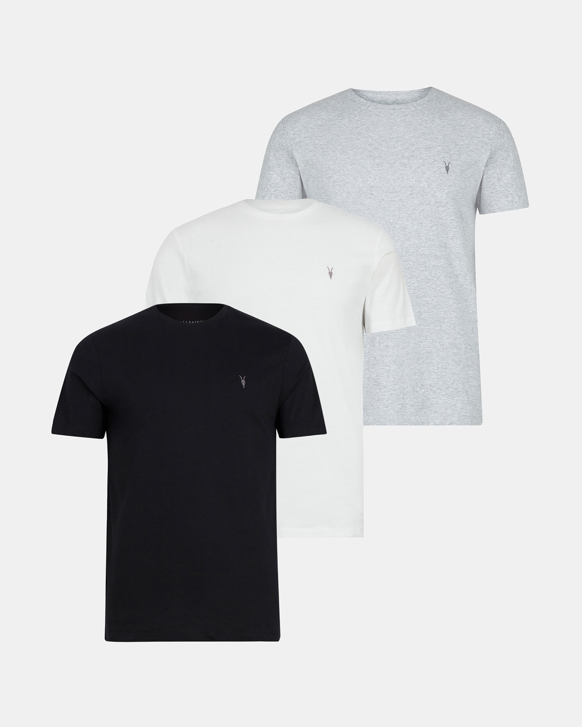メーカー公式ショップ】 AllSaints オールセインツ TONIC CREW PACK Basic T-shirt grey white  black メンズ