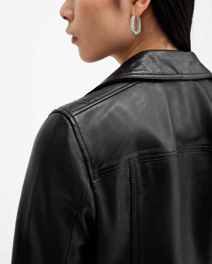 Women's Dalby Leather Jacket - Back View