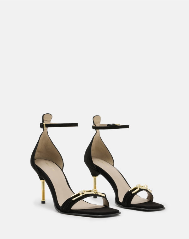 Shop the Bridget Leather Chain Heel Sandal