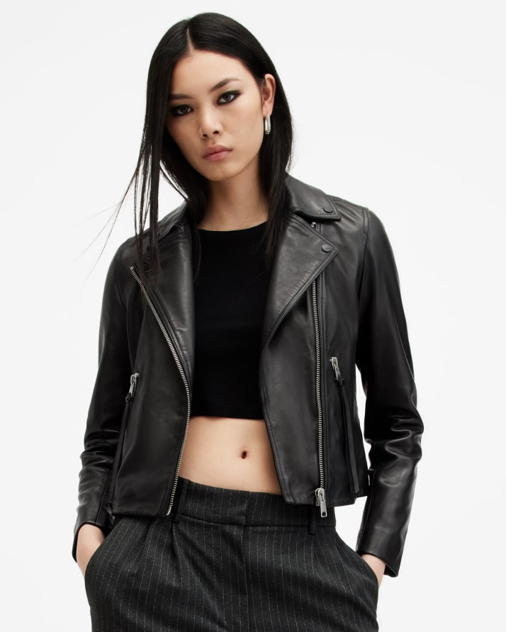 Women's Dalby Leather Jacket - Front View