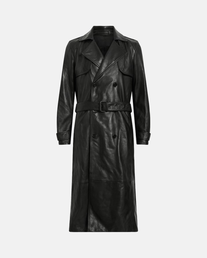 Shop the Neo Double Breasted Leather Trench Coat