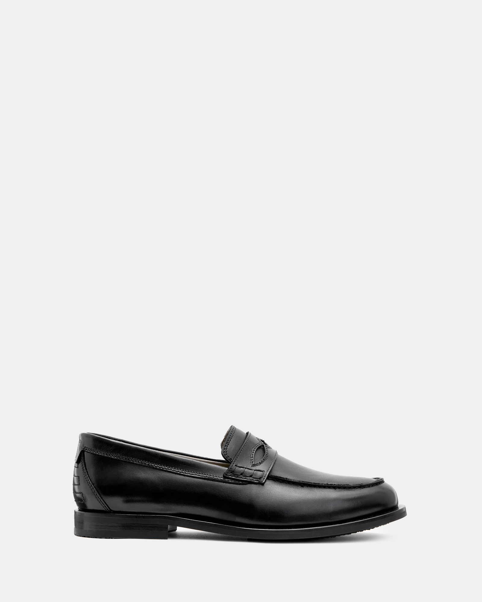 Harmon Western Leather Loafer Shoes Black ALLSAINTS DE