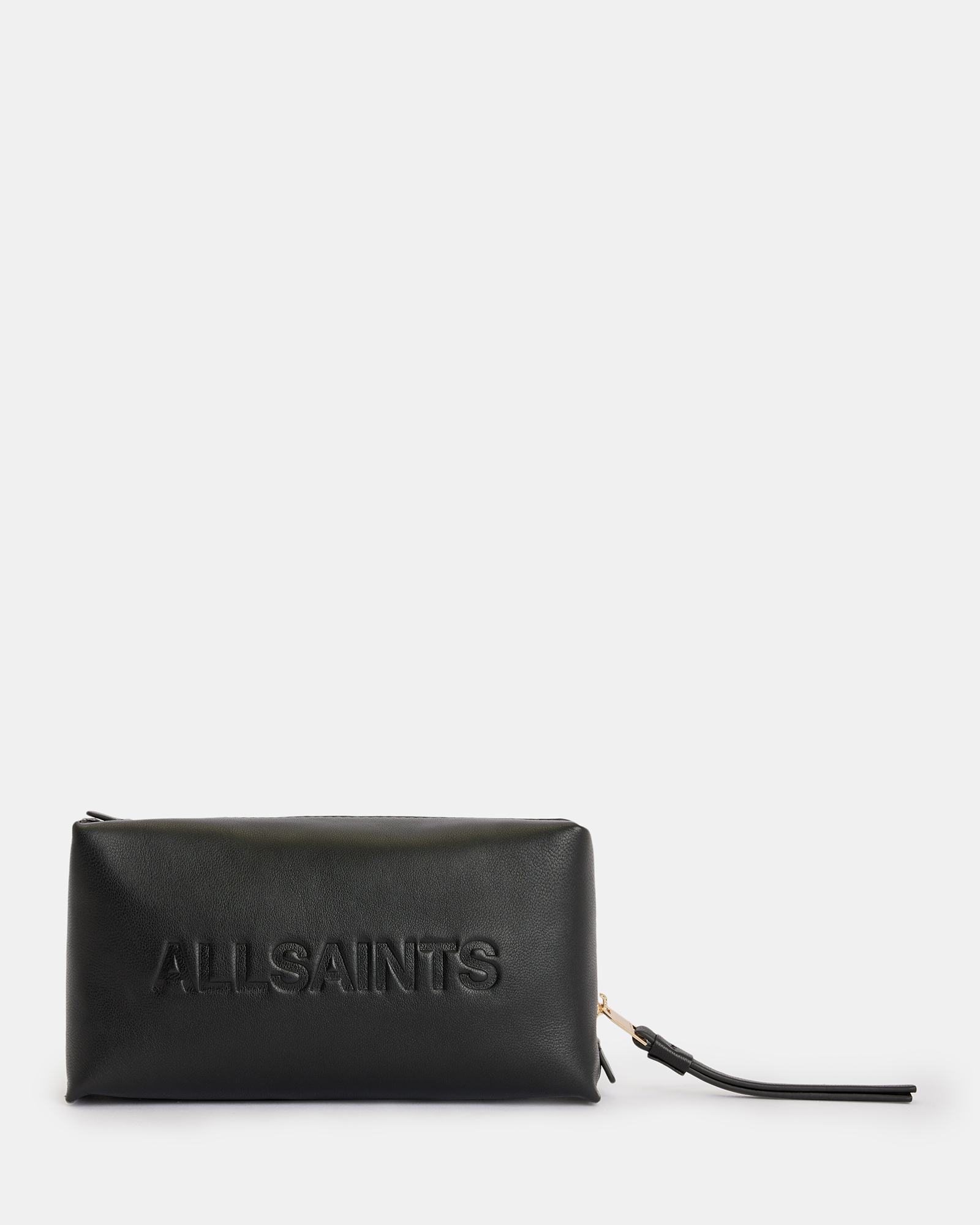 AllSaints Elliotte Leather Storage Pouch Bag,, Black