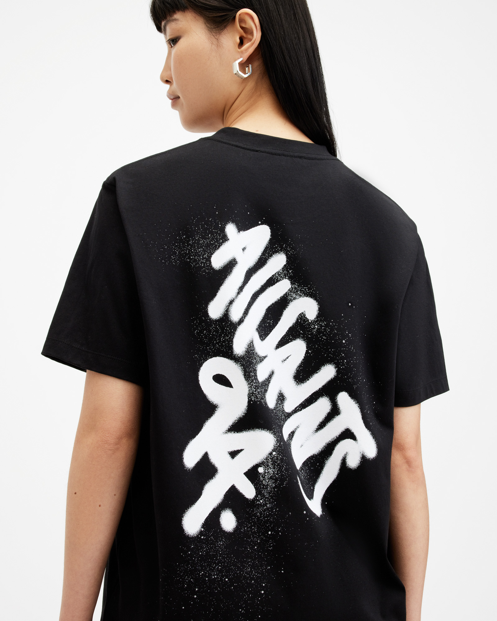 AllSaints Spray Boyfriend Printed T-Shirt