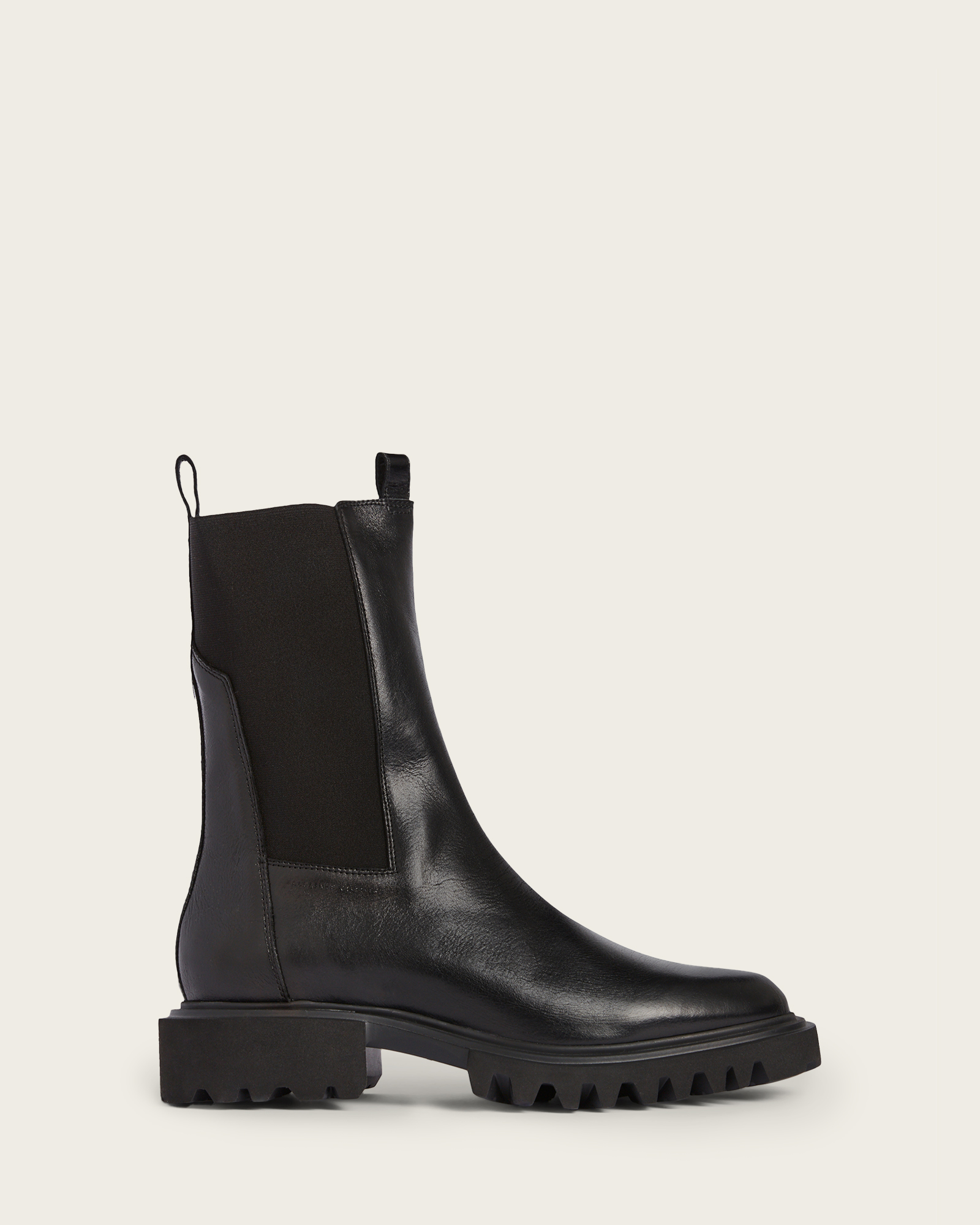 AllSaints top Black Leather Ankle Boots