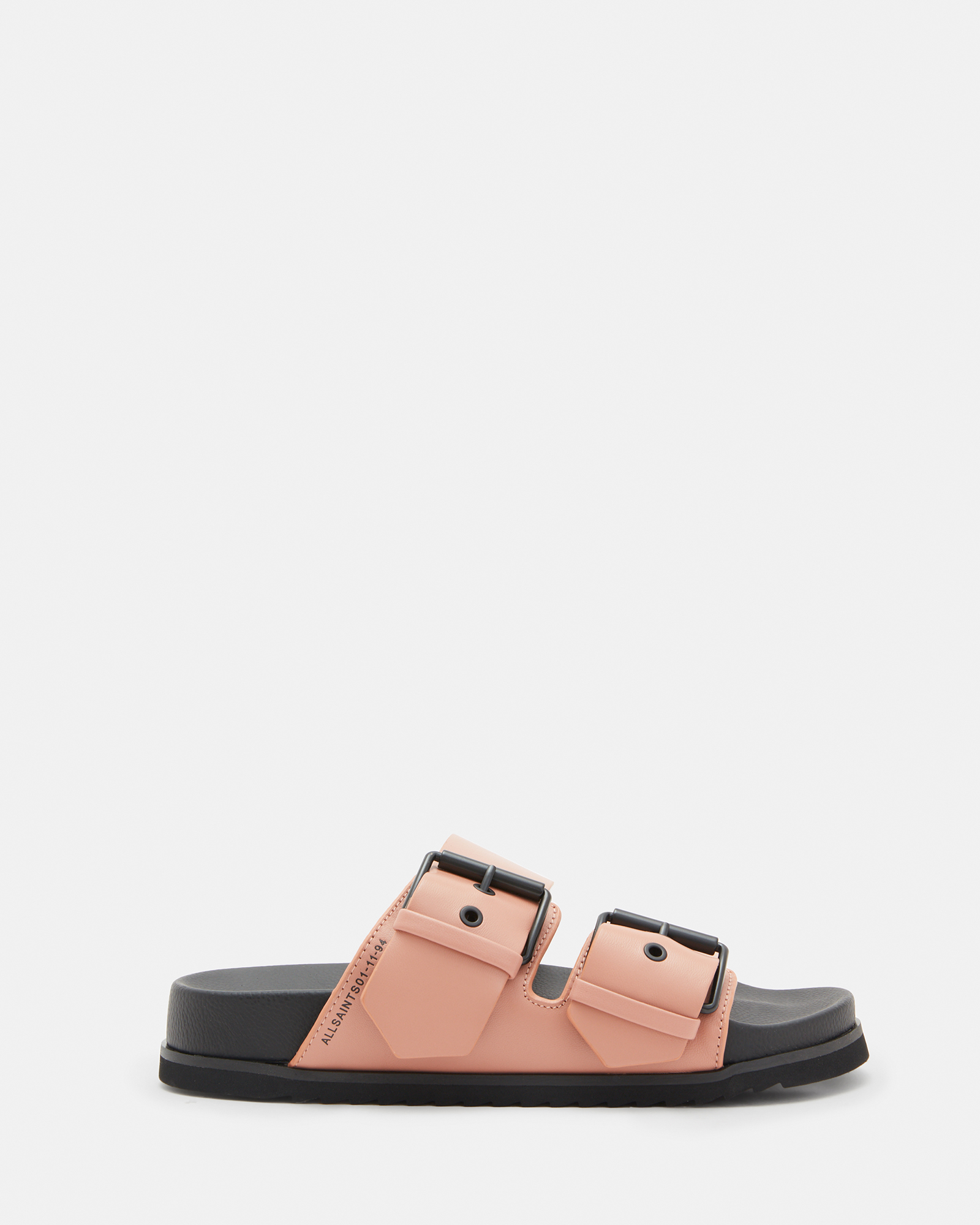 AllSaints Sian Leather Buckle Sandals,, Pink, Size: UK