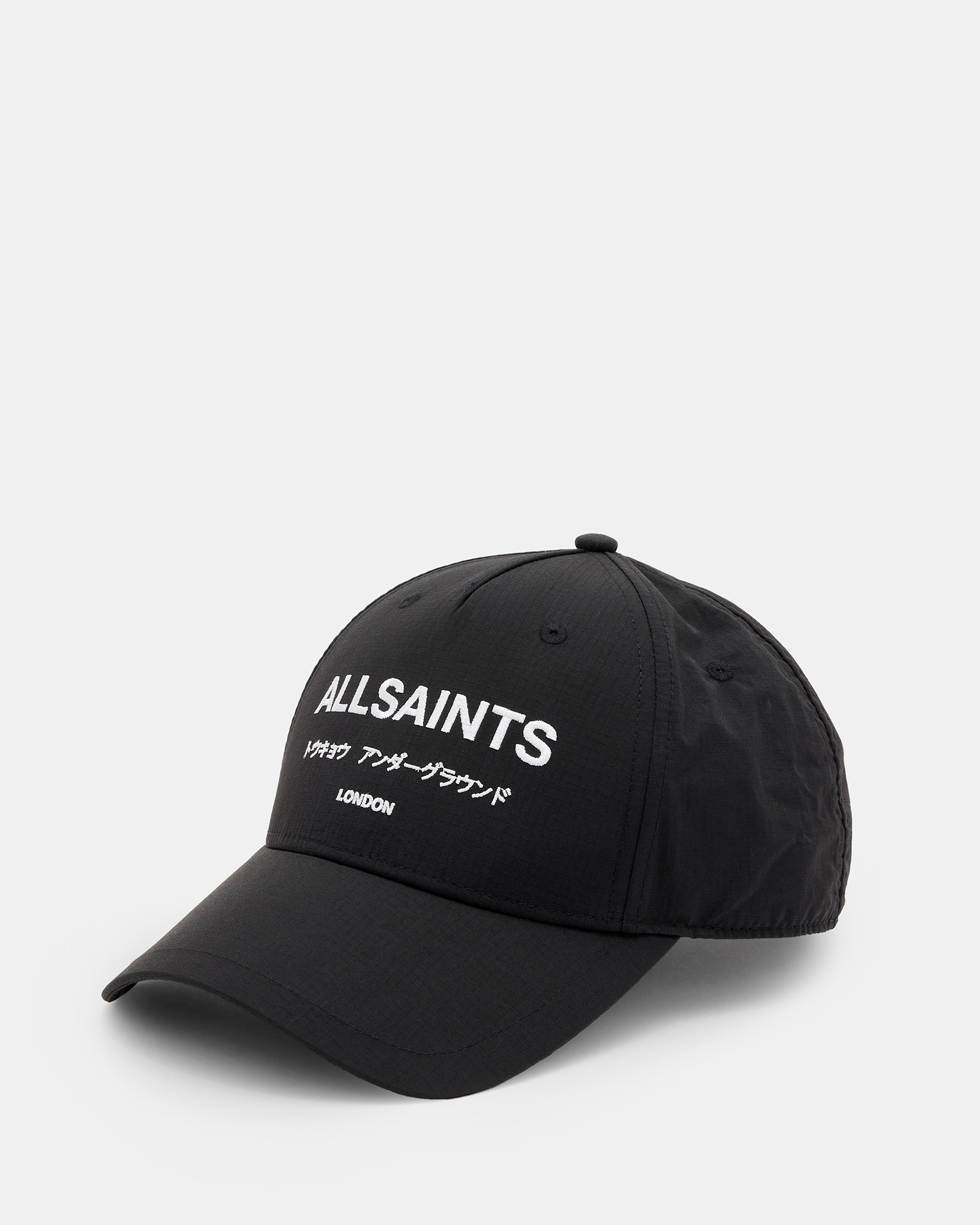 Underground Nylon Logo Baseball Cap Black | ALLSAINTS Canada