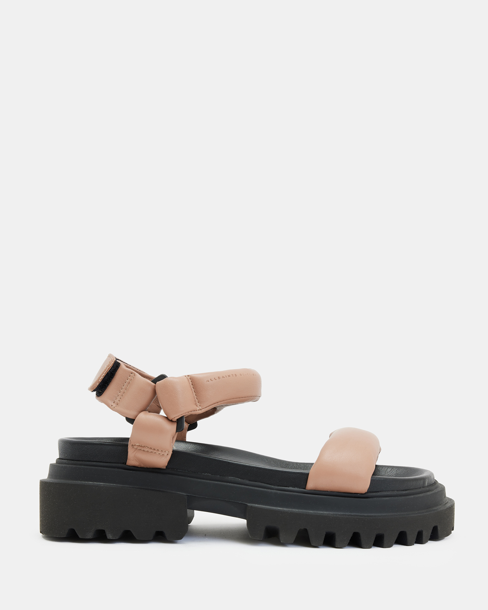 Allsaints Helium Leather Sandals In Pink
