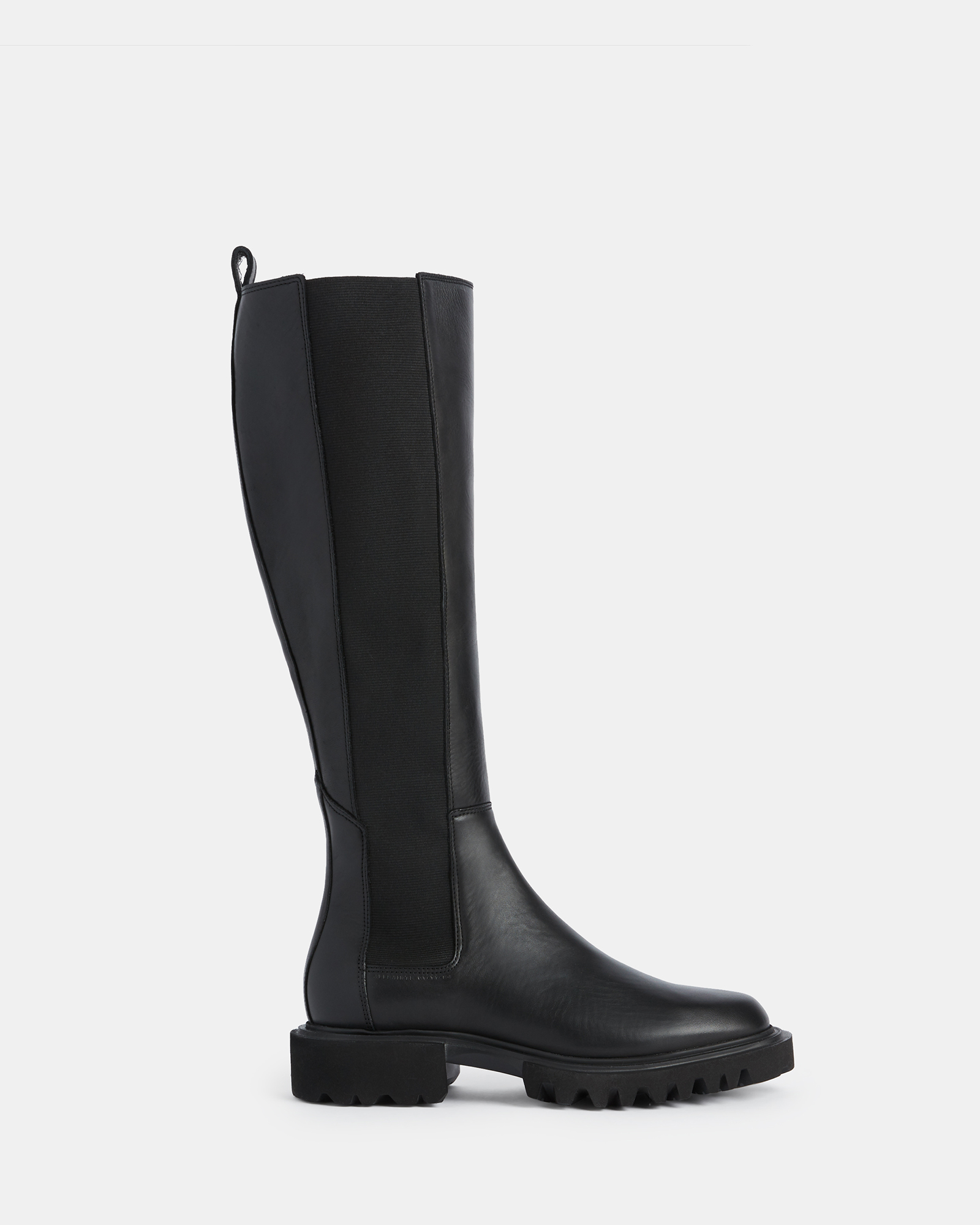AllSaints Maeve Leather Boots,, Black, Size: UK