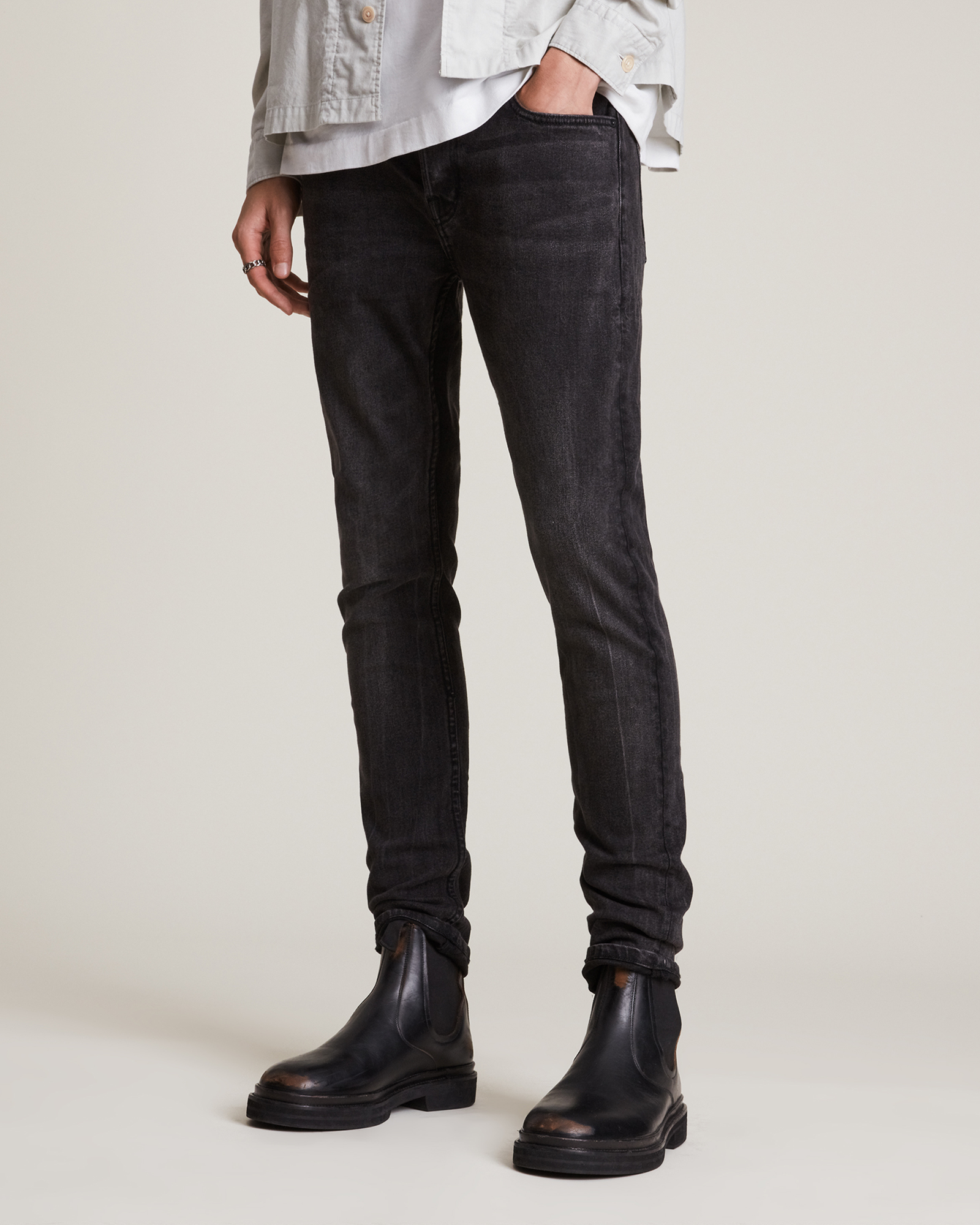 Travis SKINNY Jeans for Tall Men in Dark Smoke
