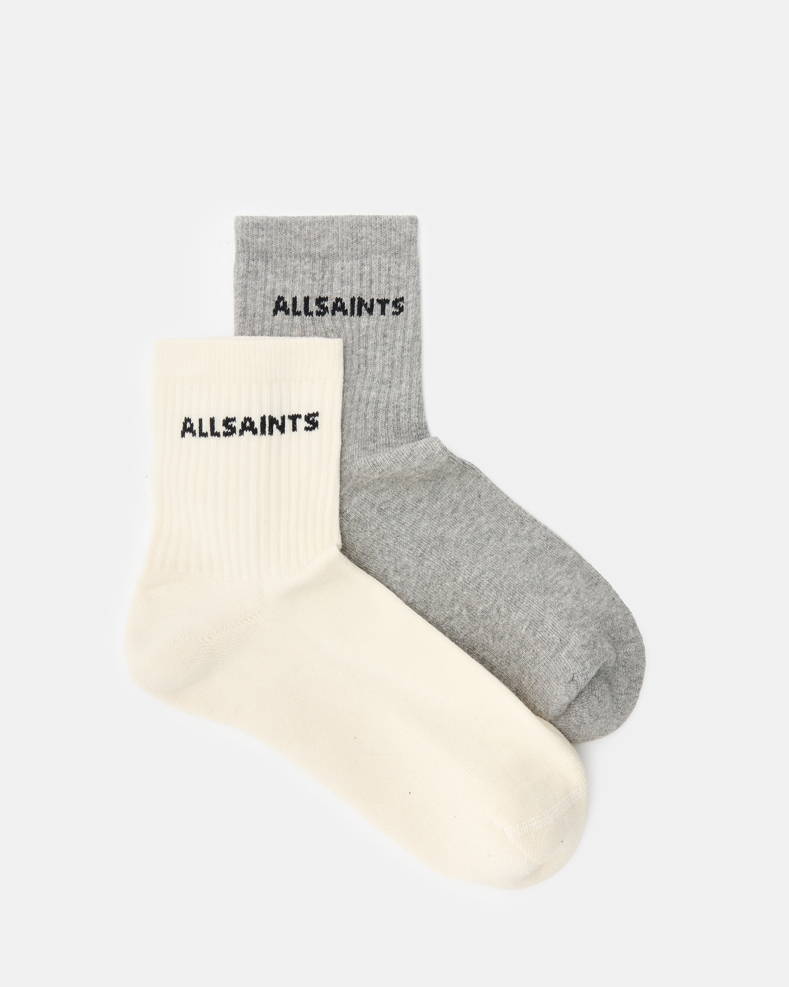 AllSaints Joss Logo Ankle Socks 2 Pack