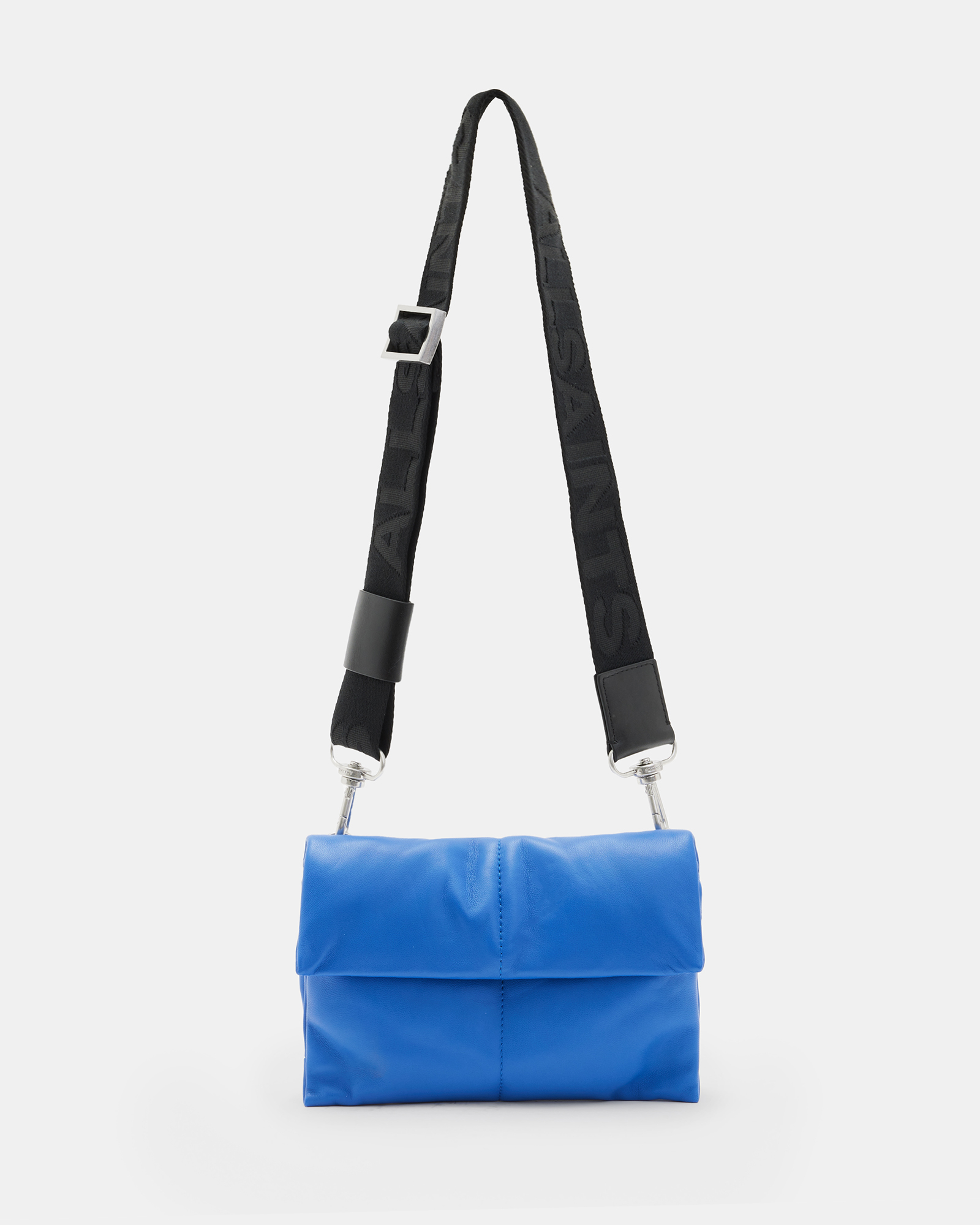Ezra Leather Quilted Crossbody Bag CALA BLUE | ALLSAINTS