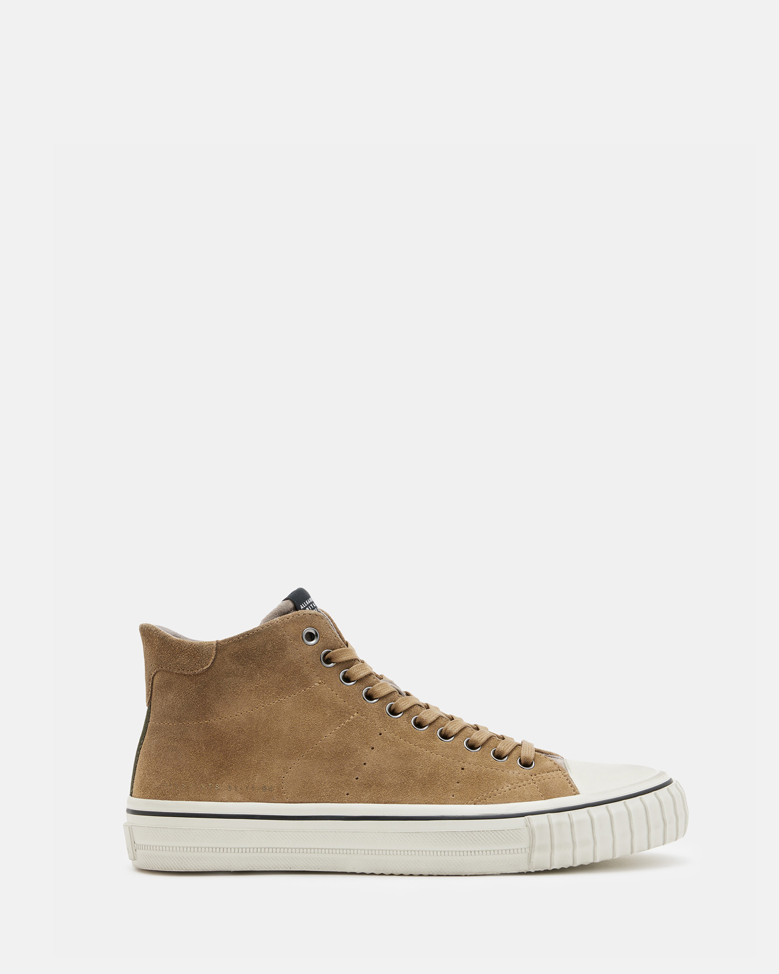 AllSaints Lewis Lace Up Suede High Top Trainers,, Tan