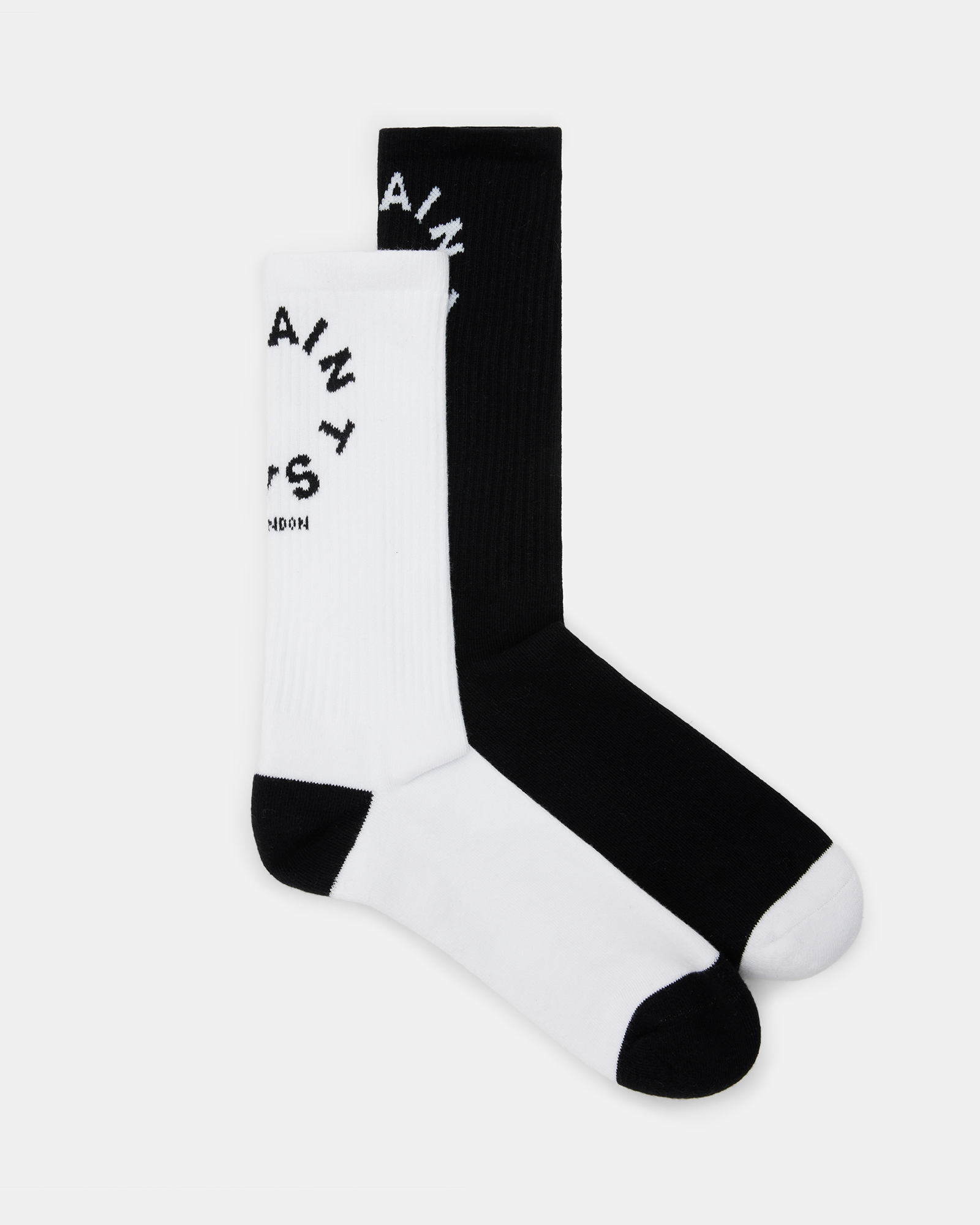 Tierra Logo Socks 2 Pack White/Black | ALLSAINTS