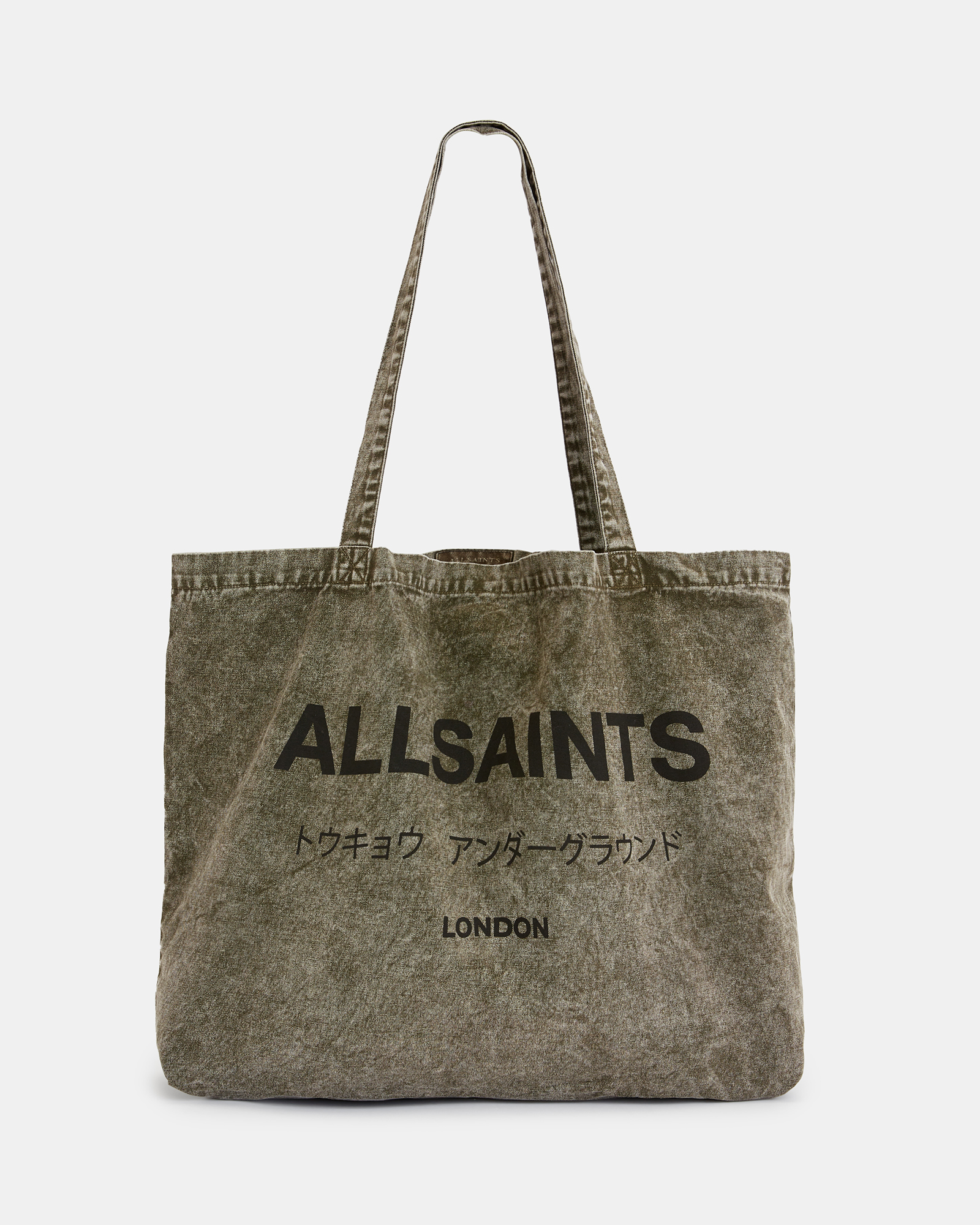 AllSaints Underground Acid Wash Tote Bag