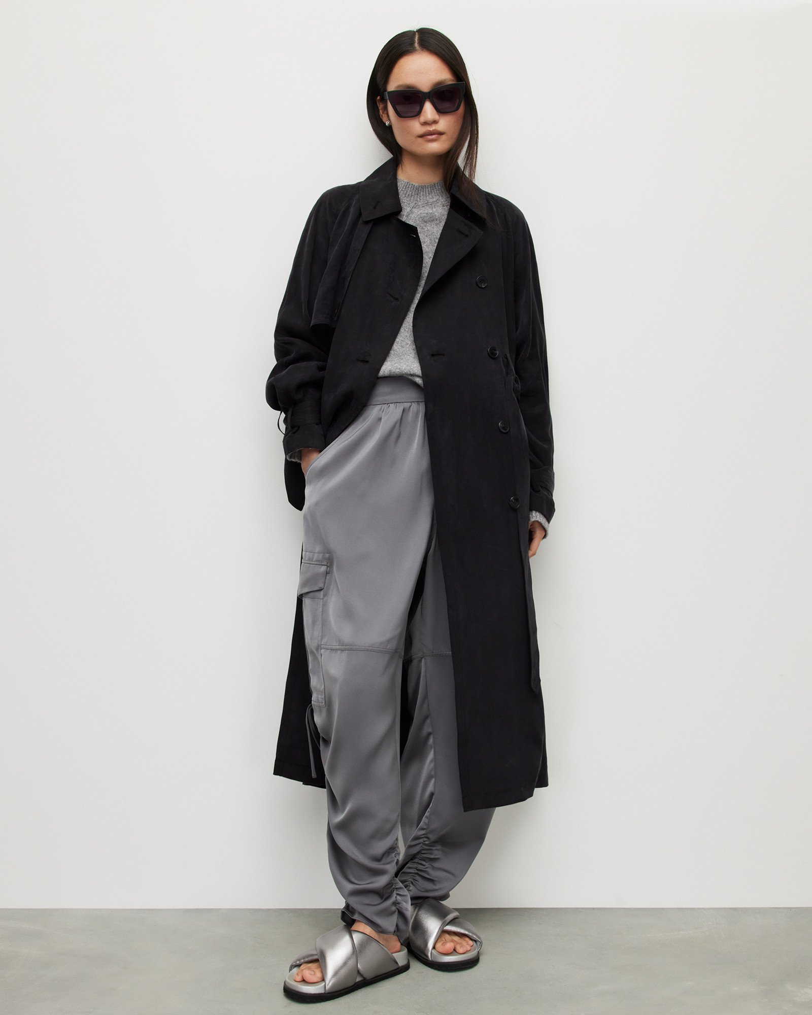 Allsaints trench sales