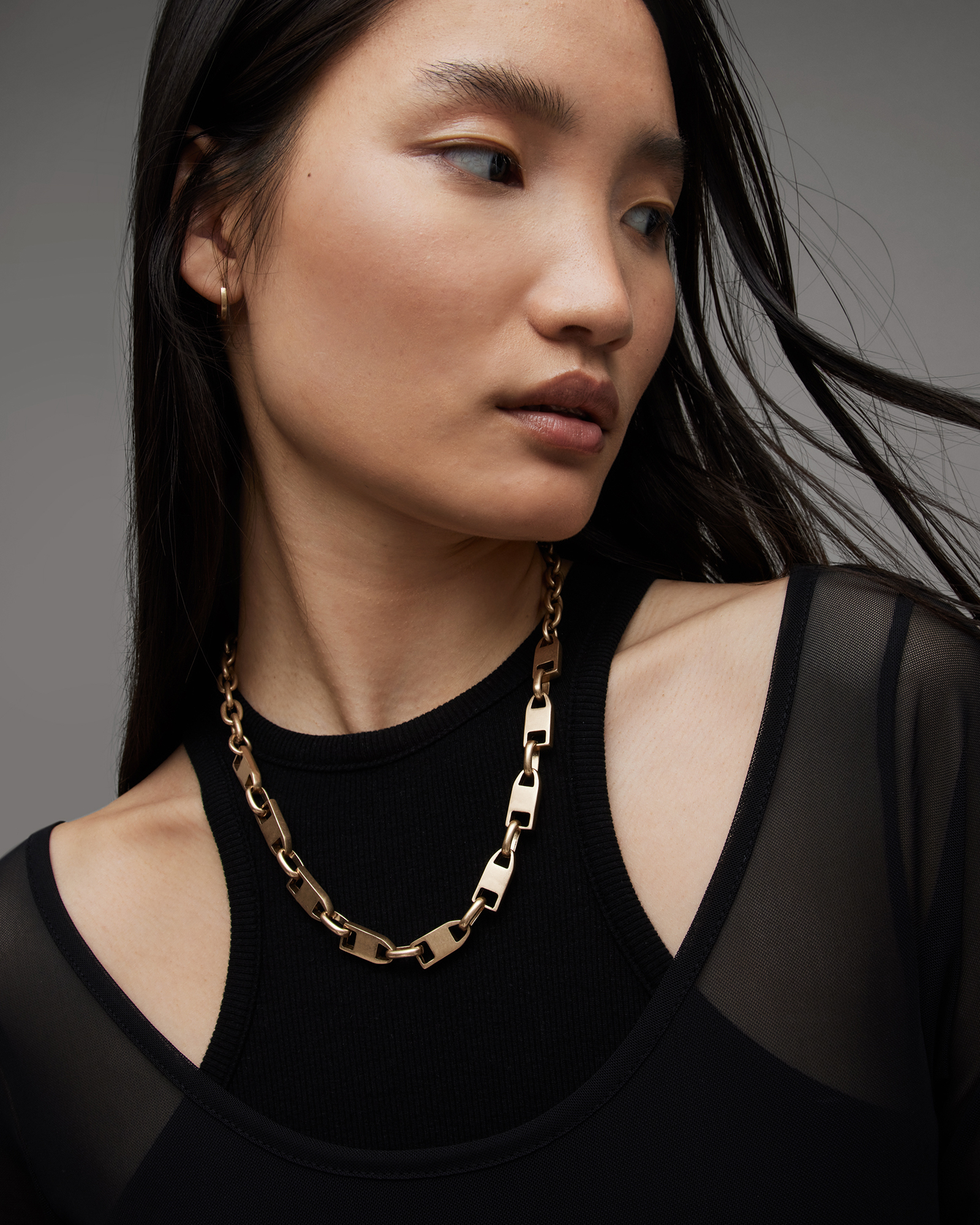 Zosia Chain Gold-Tone Necklace WARM BRASS | ALLSAINTS