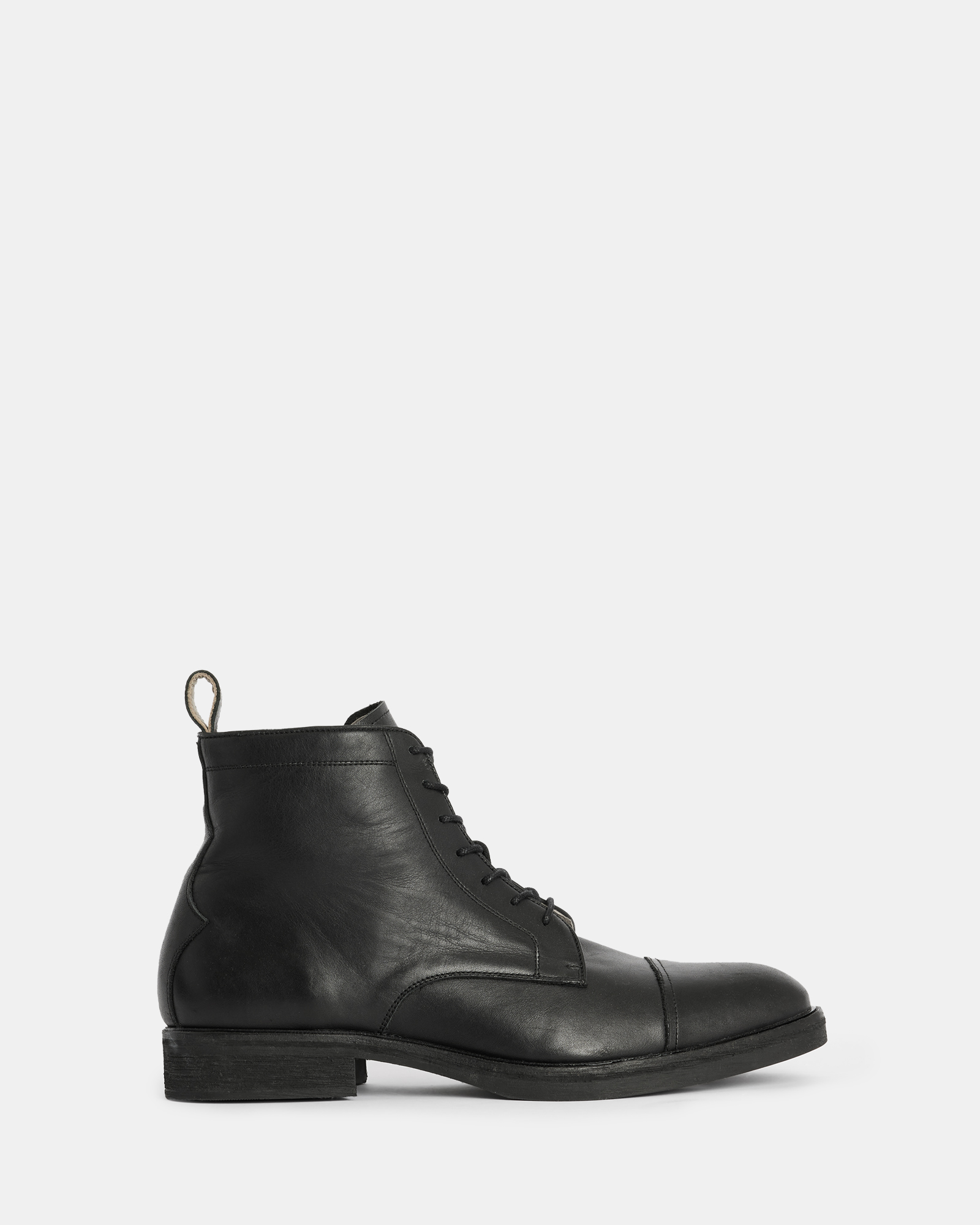 AllSaints Drago Leather Lace Up Boots,, Black, Size: UK