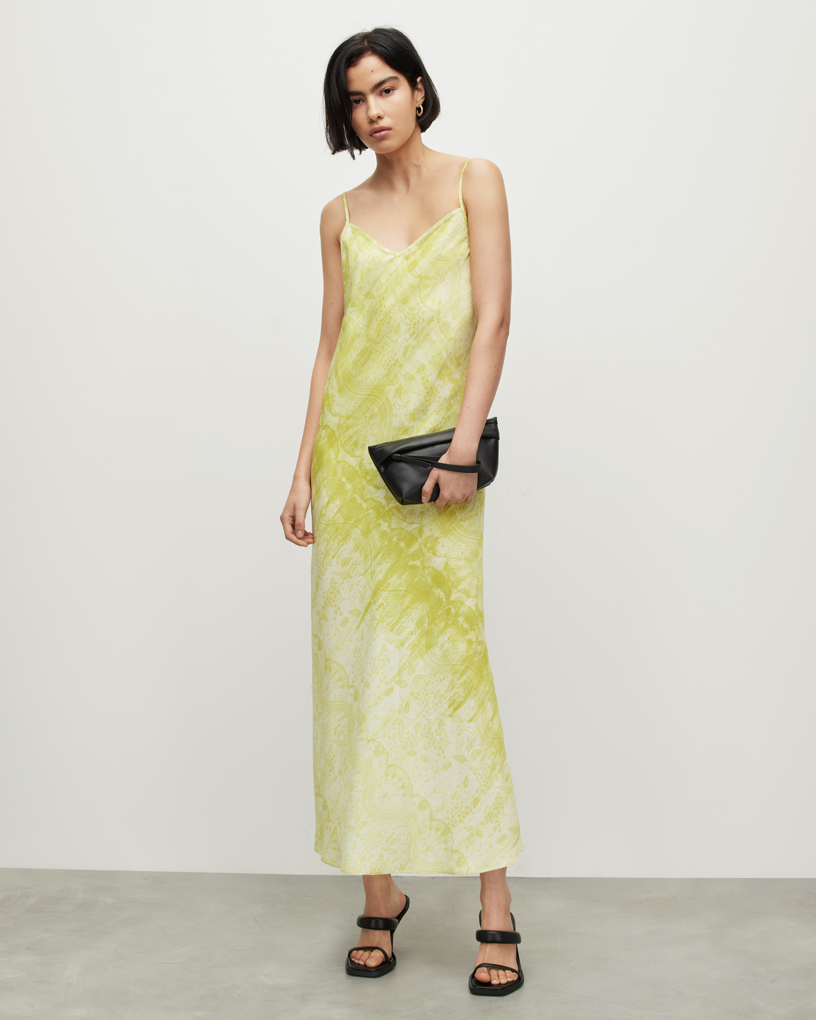 Bryony Estrella Midi Slip Dress ZEST YELLOW | ALLSAINTS