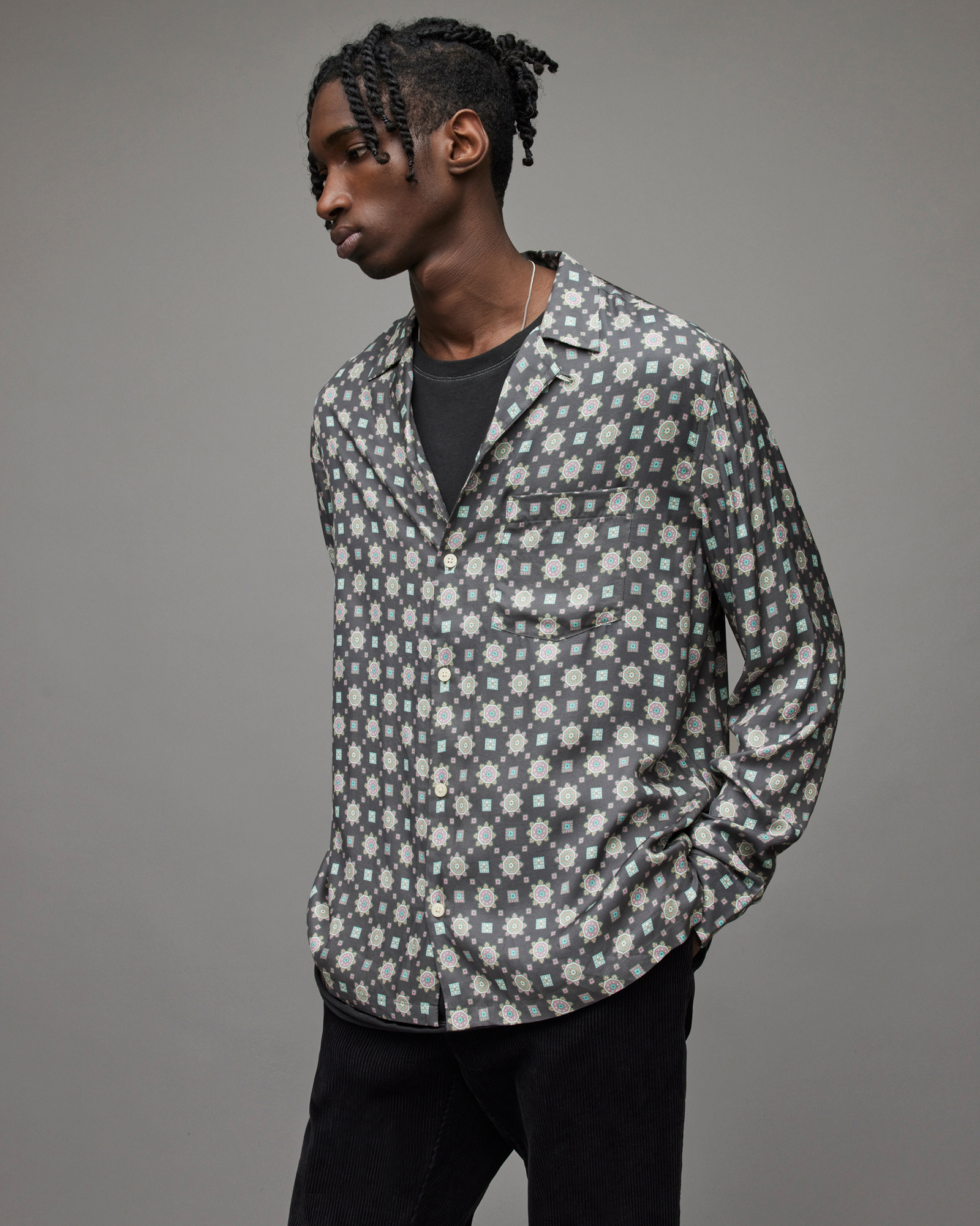 AllSaints 'Emblem' patterned shirt, Men's Clothing