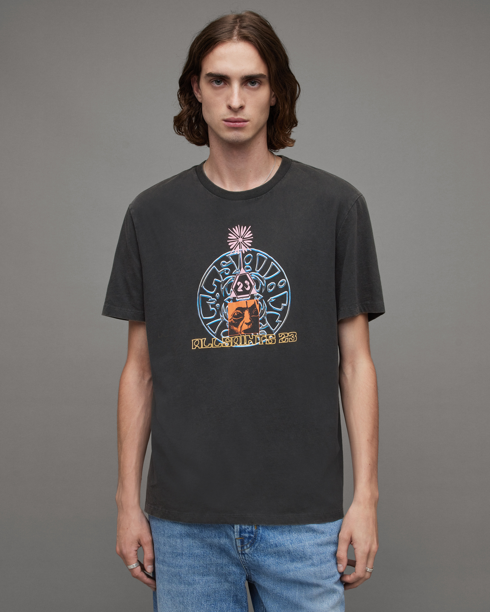 AllSaints Dimension Graphic Print Relaxed T-Shirt