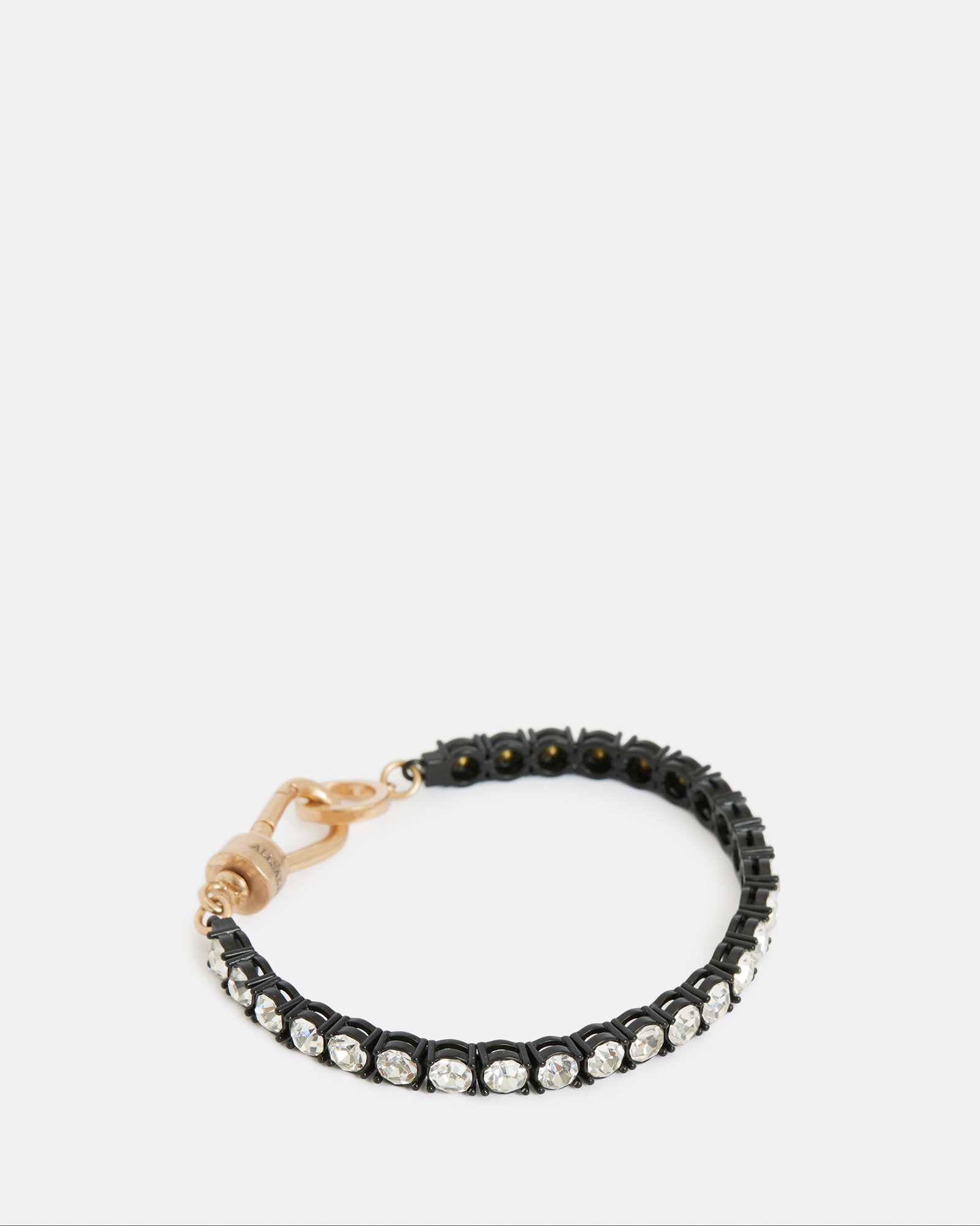 Lila AllSaints Leather Bracelet RED/WARM BRASS