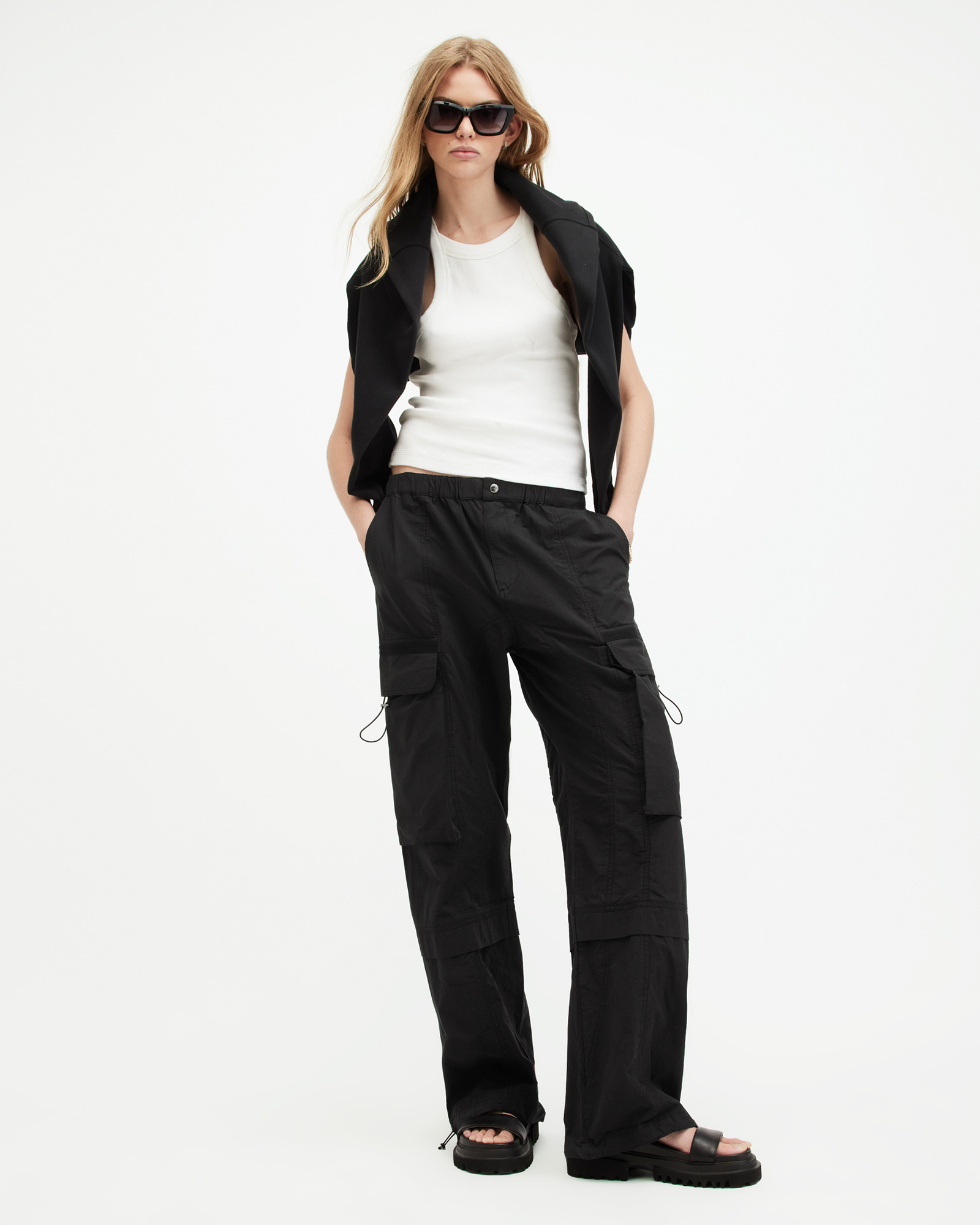 AllSaints Barbara Adjustable Cuffed Cargo Pants