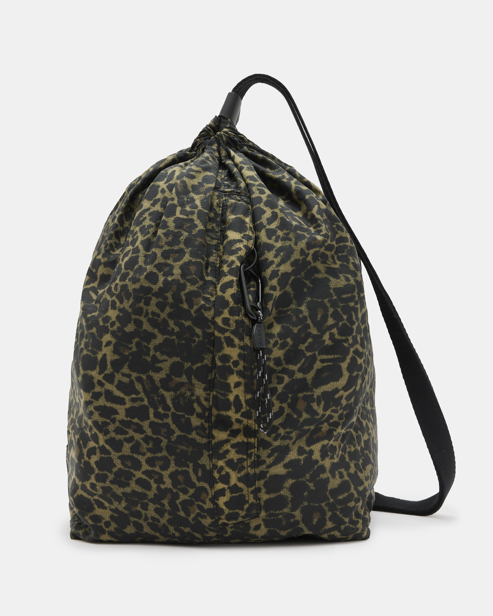 Leopard print hotsell drawstring bag