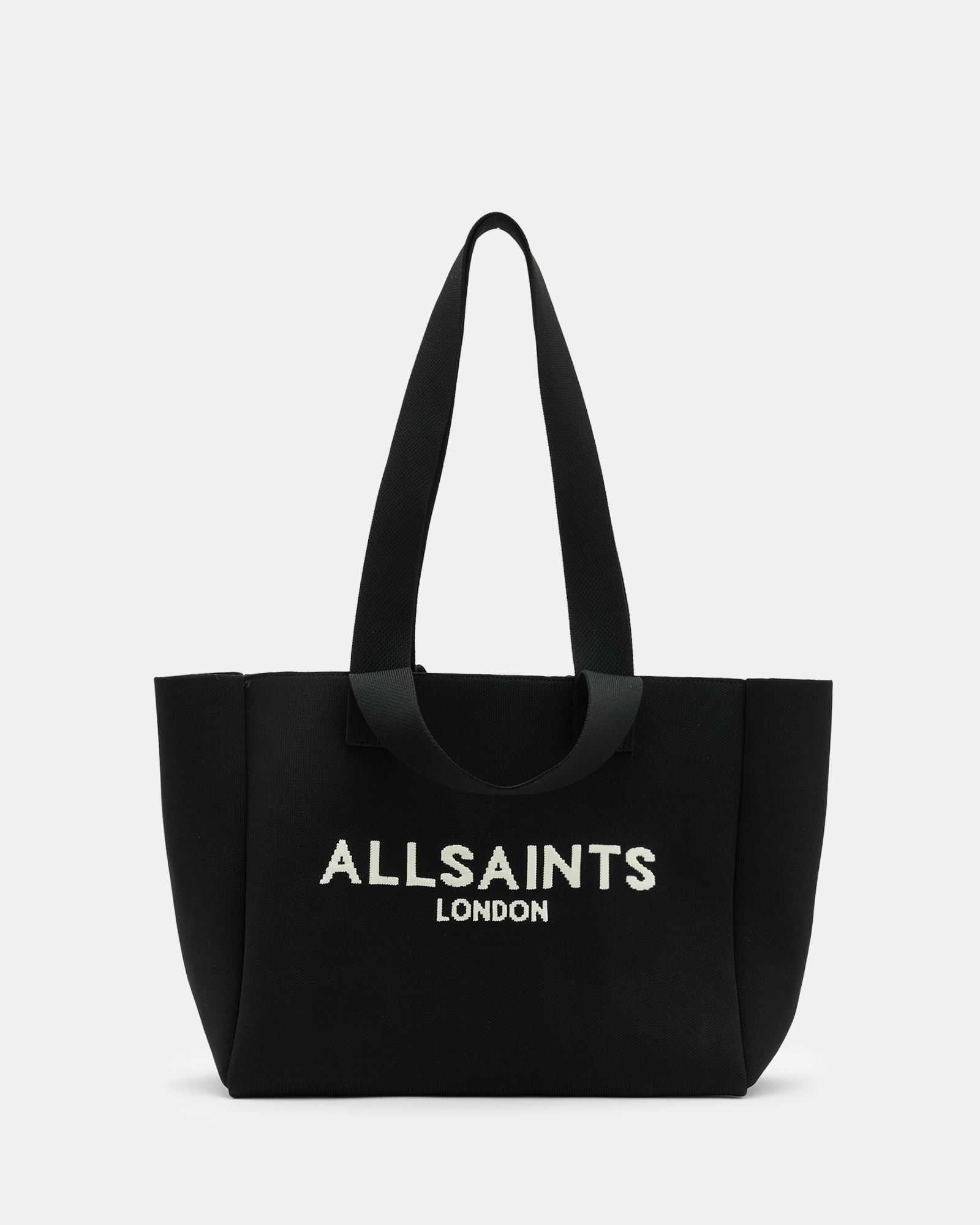 AllSaints Izzy Logo Print Tote Bag,, Black, Size: One Size