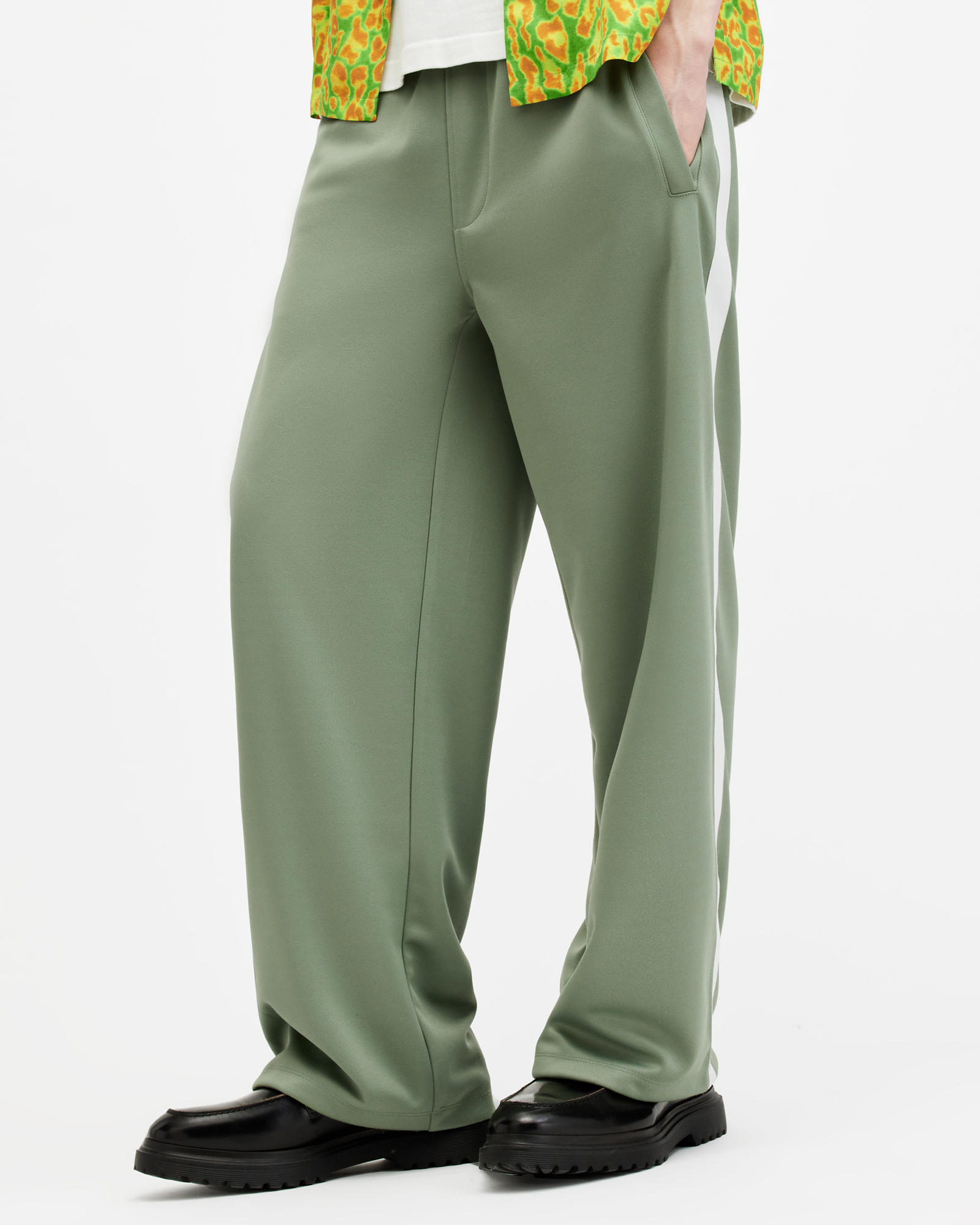 AllSaints Beck Recycled Straight Fit Sweatpants,, Shamrock Green