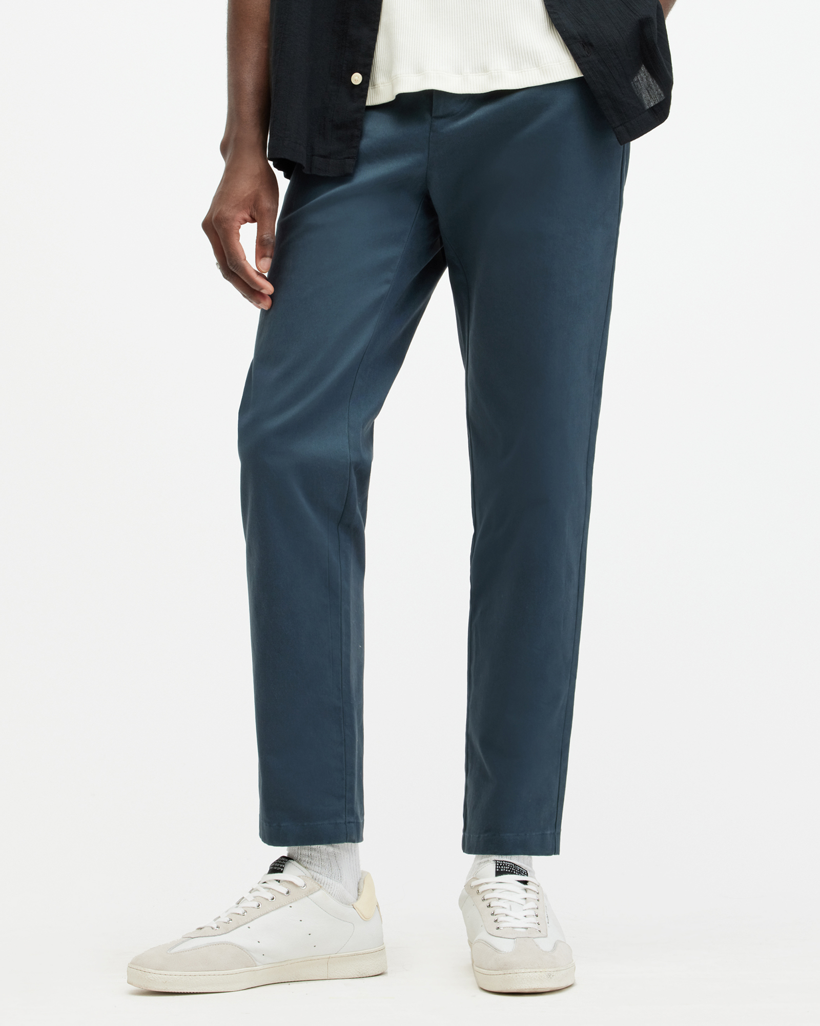 AllSaints Walde Skinny Fit Chino Trousers,, Size: