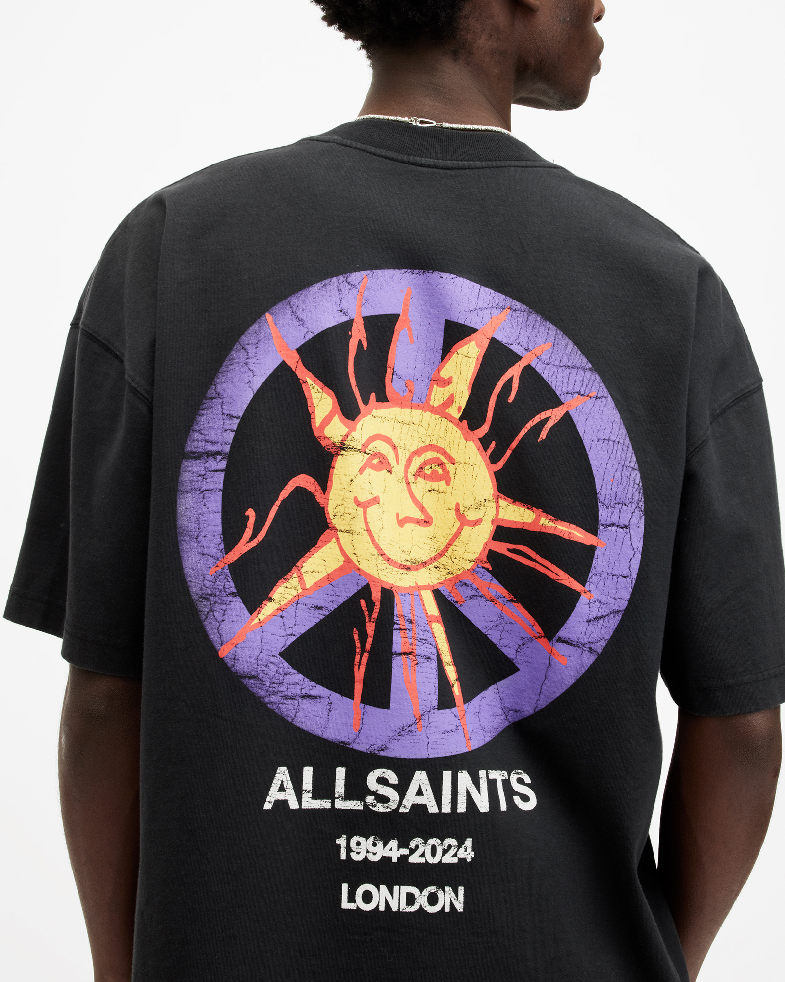 AllSaints Orbs Oversized Graphic Print T-Shirt