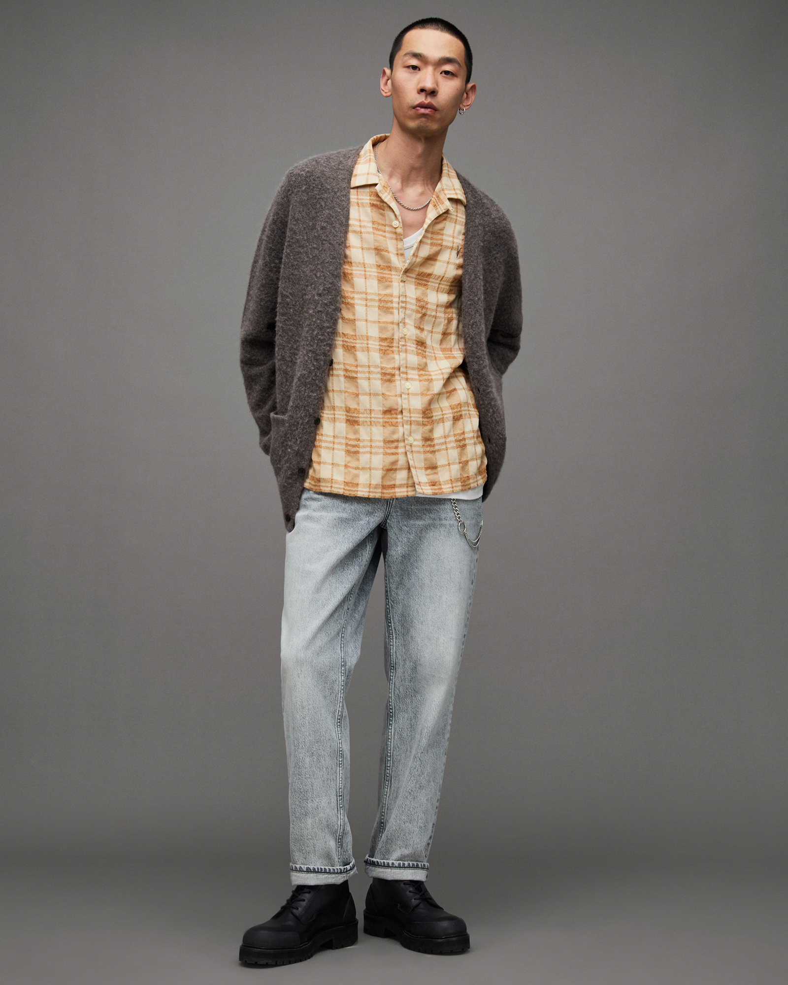 Buddy Check Ramskull Relaxed Shirt FADED TAUPE | ALLSAINTS US