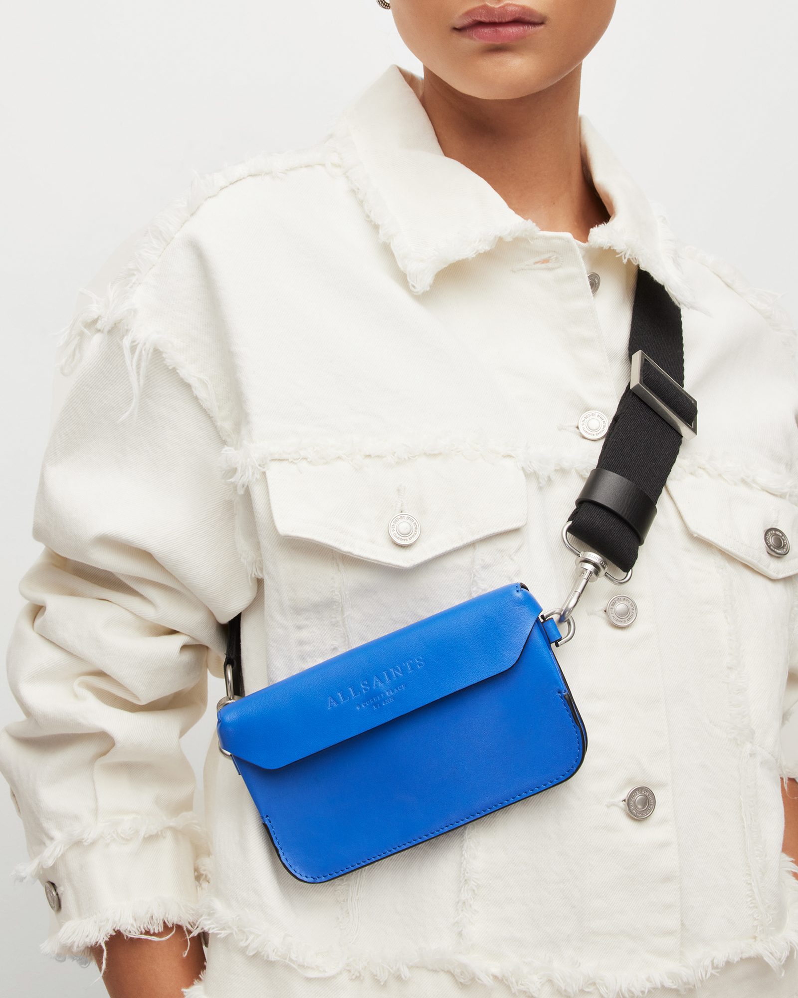 Zoe Leather Crossbody Bag CALA BLUE | ALLSAINTS US