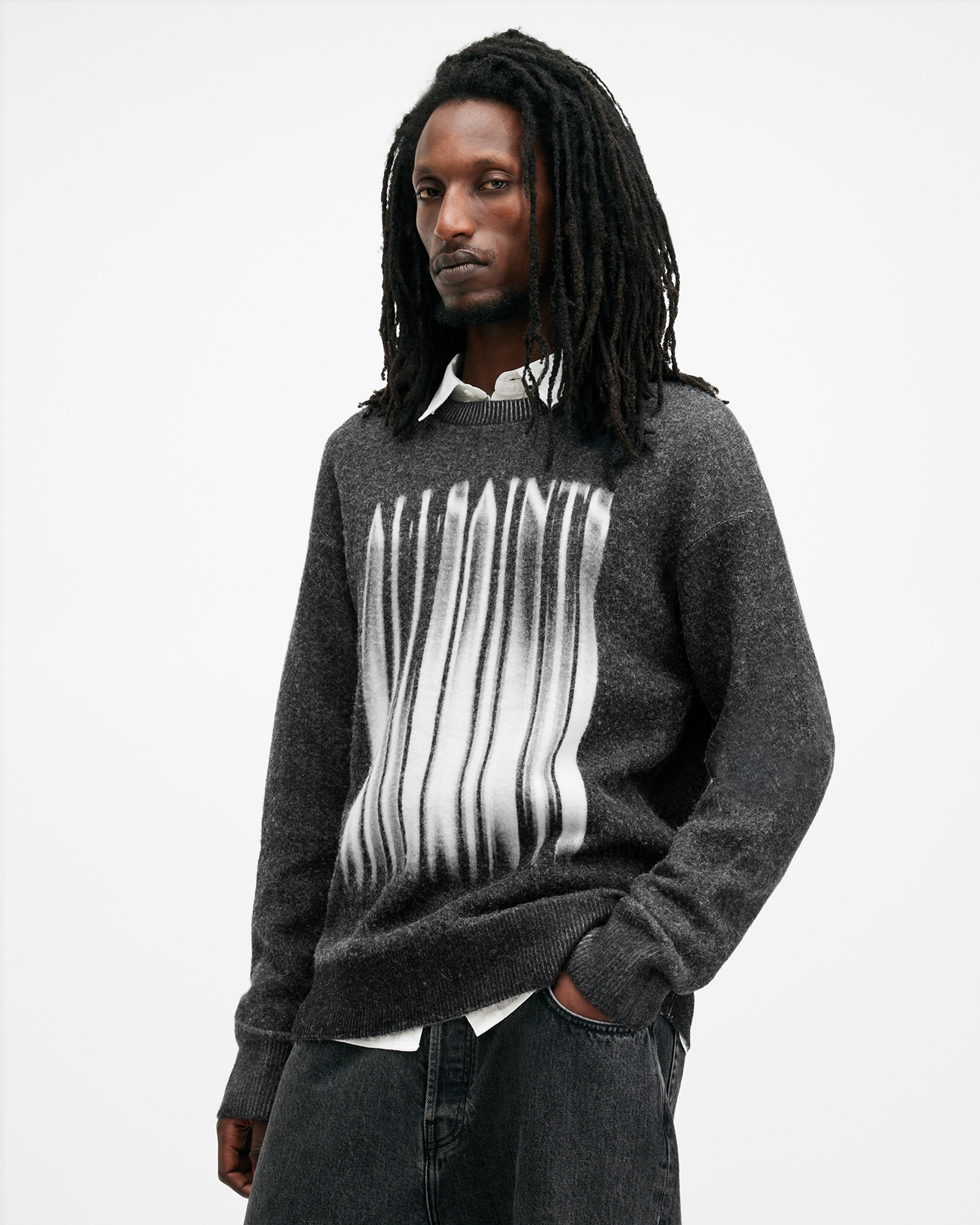 Allsaints Arbour Ombre Stripe Men's 2024 Sweater