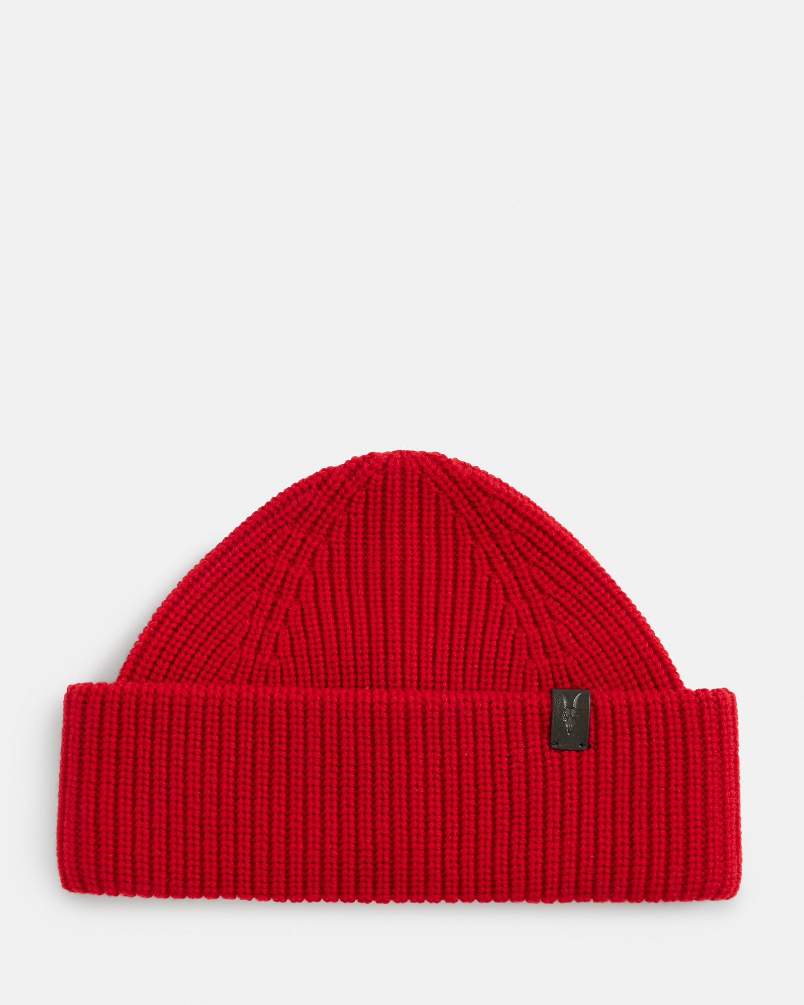 Merino Turned Up Cuff US Wool Beanie PYROPE | RED ALLSAINTS