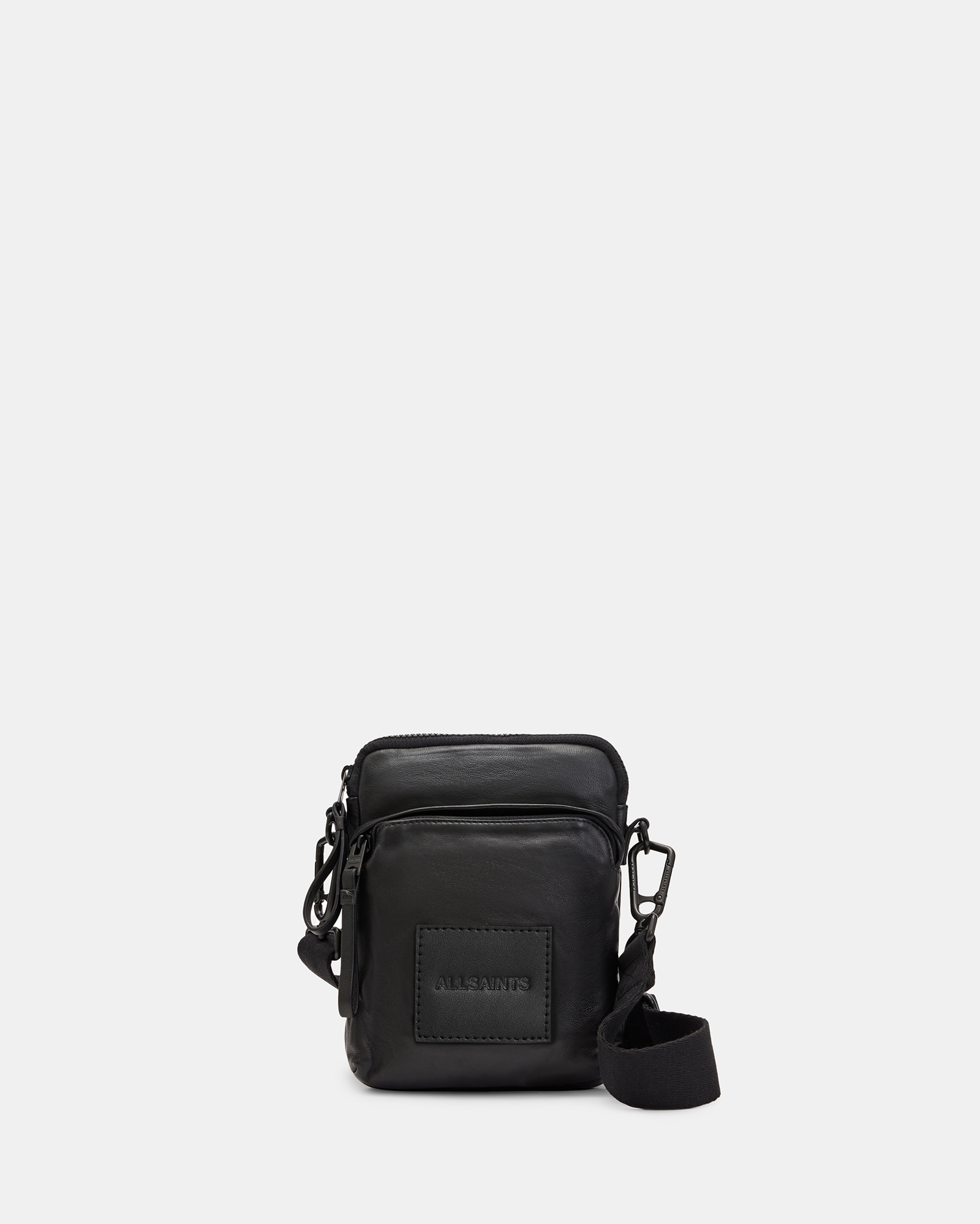 Falcon Leather Pouch Bag Black | ALLSAINTS US