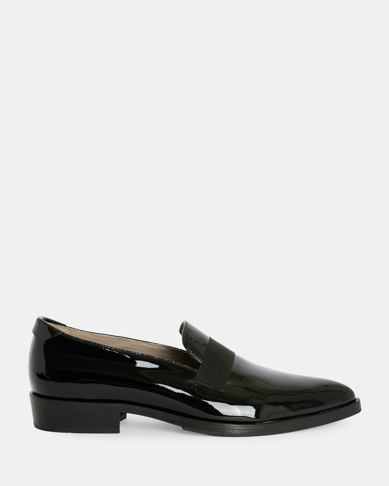 Watts Patent Leather Loafers Black | ALLSAINTS US