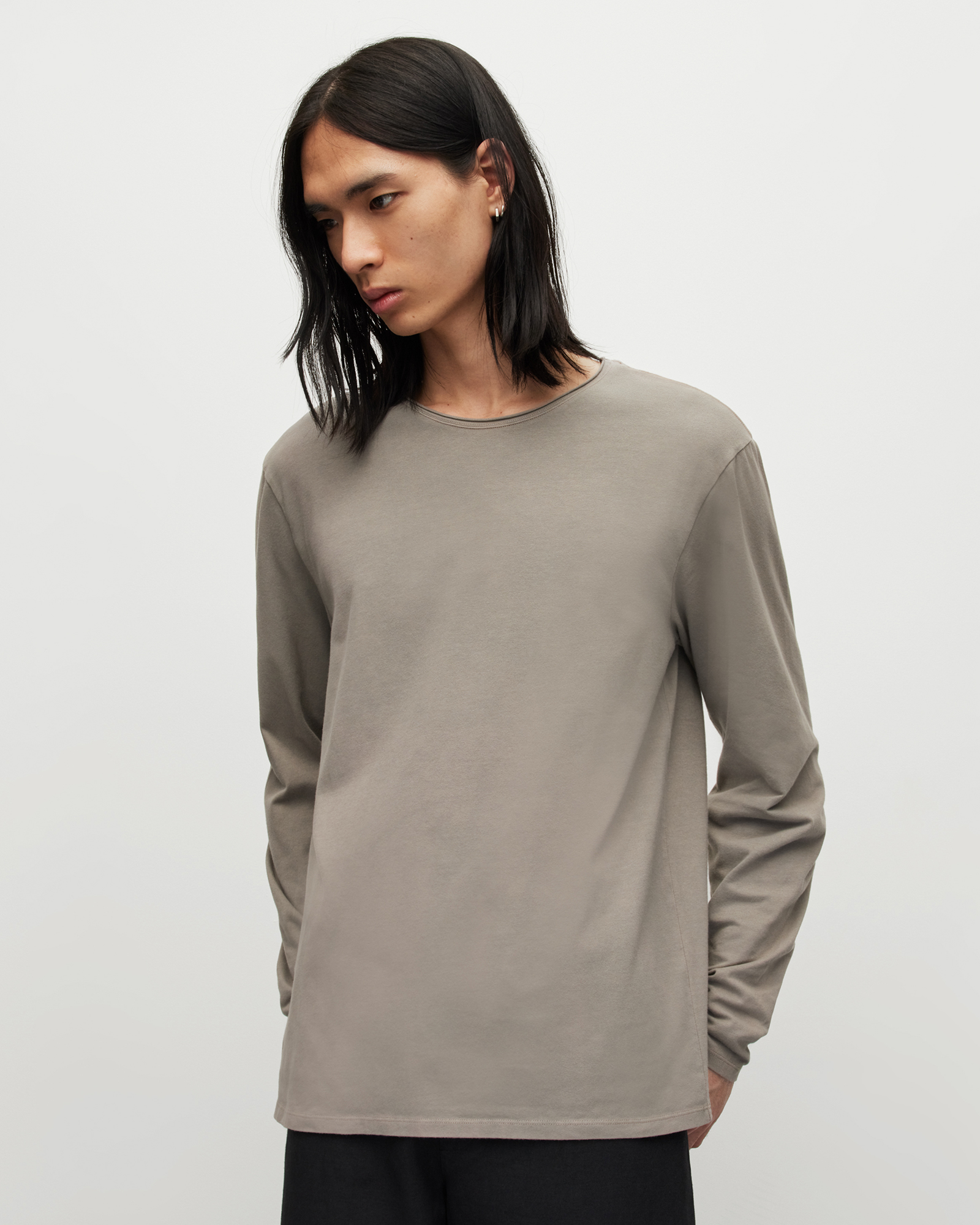 AllSaints Bodega Stretch Organic-cotton Jersey T-shirt in Pink for Men